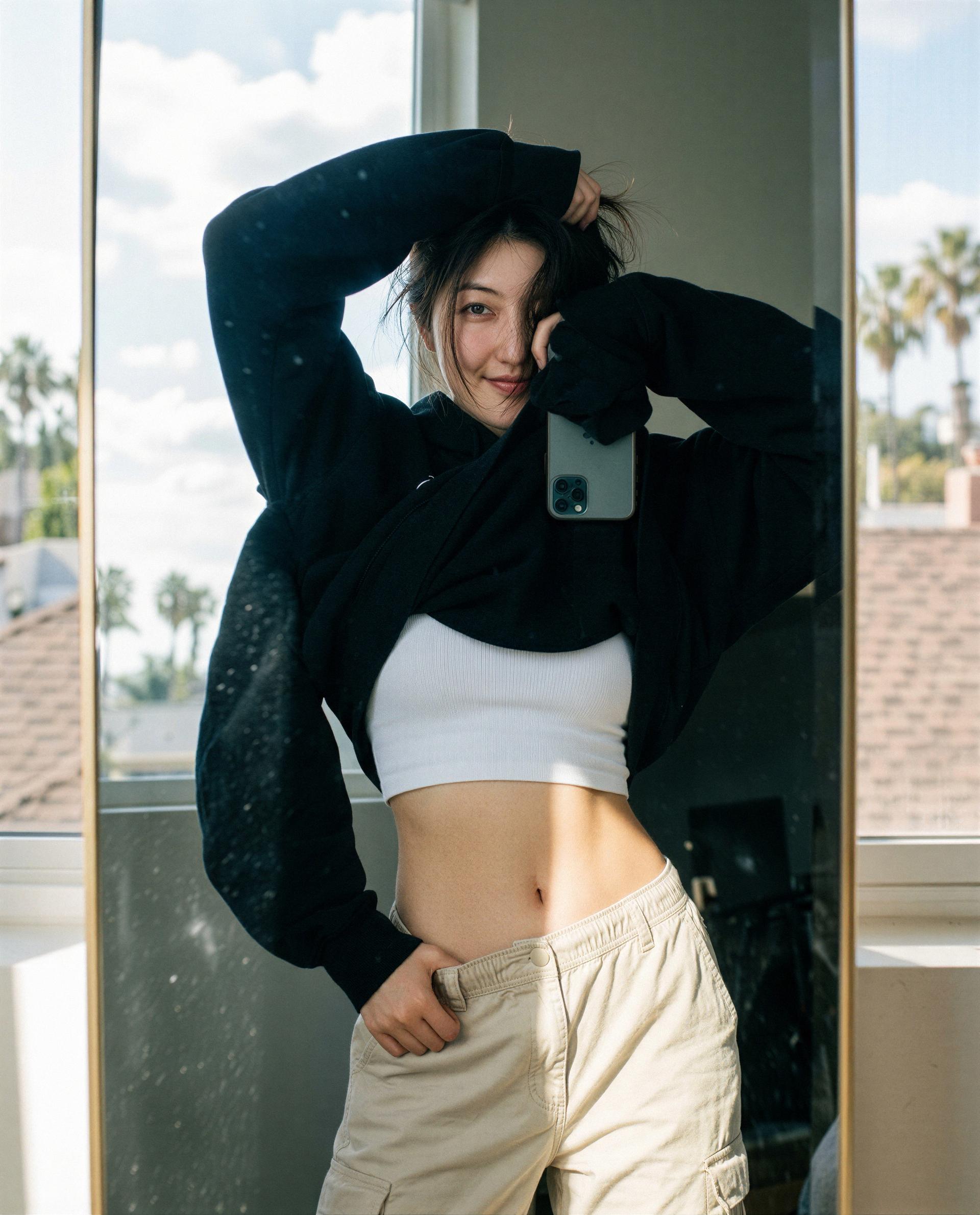 Sunlight, a crooked smile, and a tiny secret—want the key? 🔐😘, by Chantara Widodo