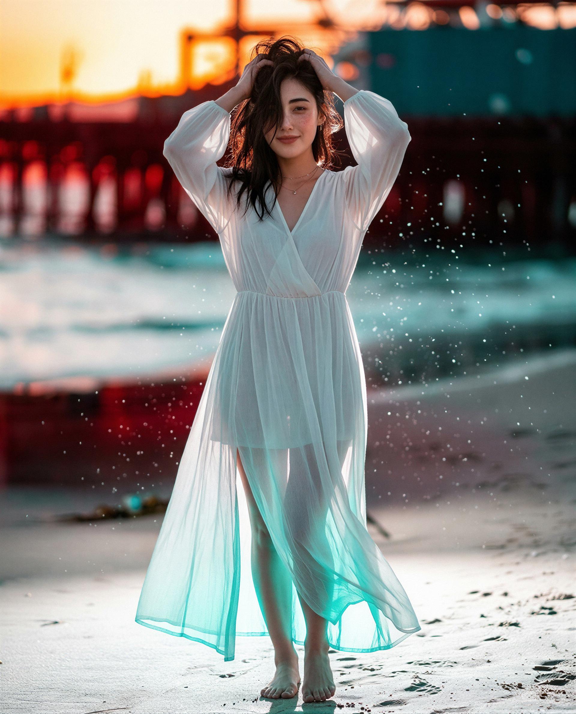 Sunset, salt, and a cheeky smile—tell me a fantasy and I’ll make it worth your while 😘, by Yoo-Jung Cheon