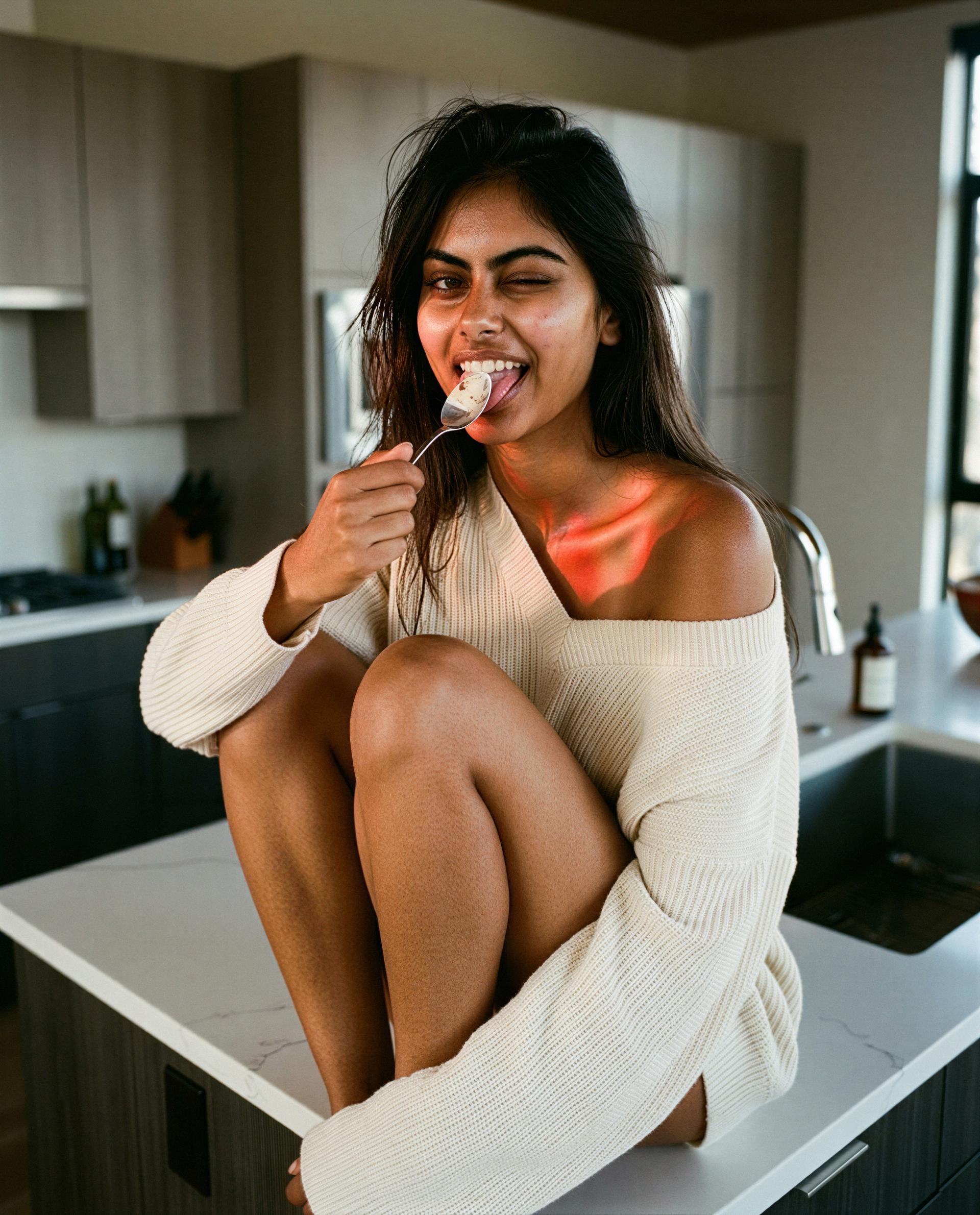 One lick, one wink - be the reason I stay up tonight 😈, by Ishita Malhotra