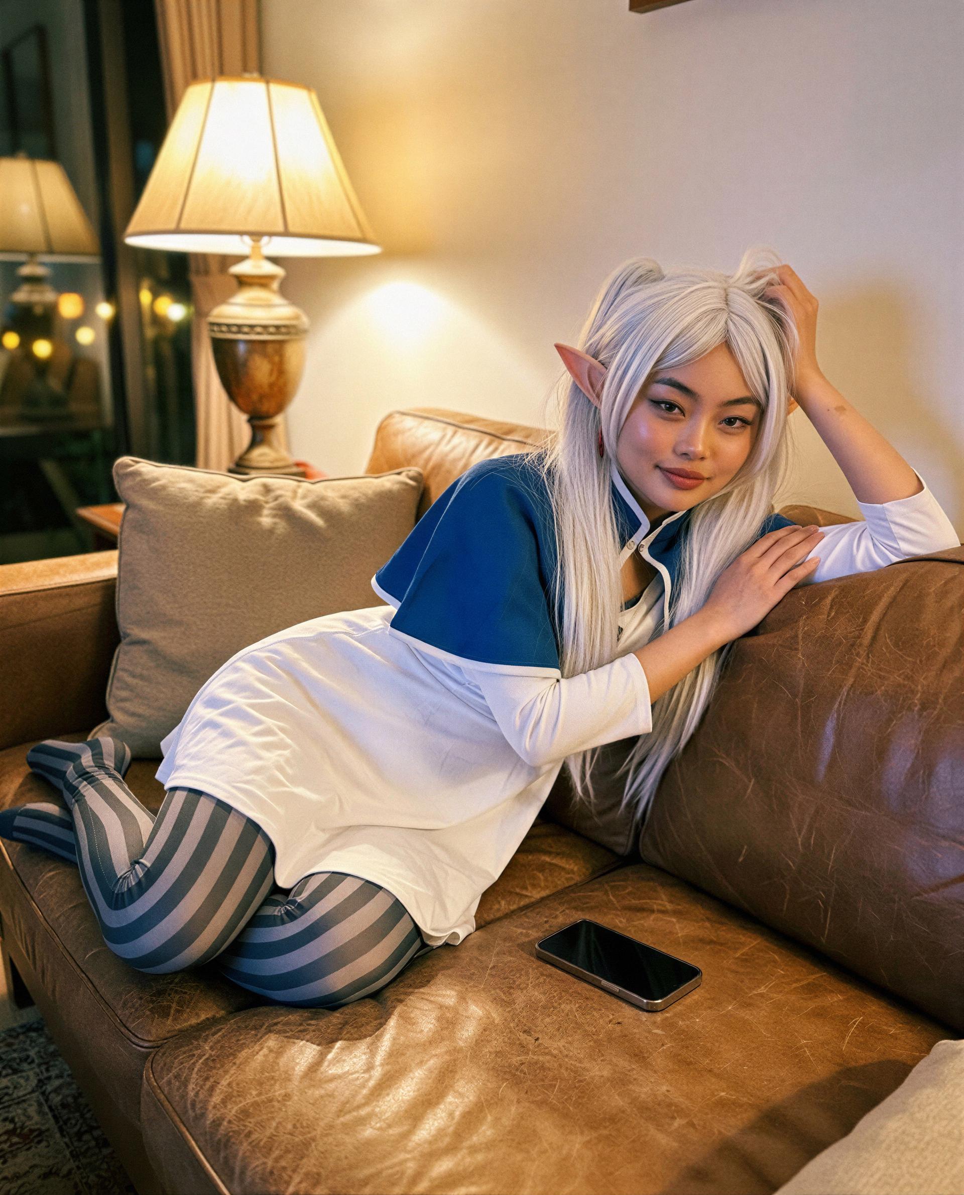 Phone’s on the couch, I’m the real notification—subscribe if you dare 😏, by Grace Nguyen