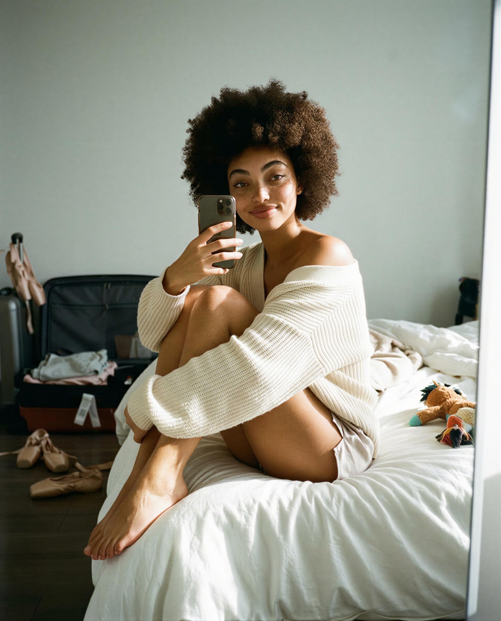 Caught me comfy—stay a little longer and I'll make it worth your while 😘, by Zaria King