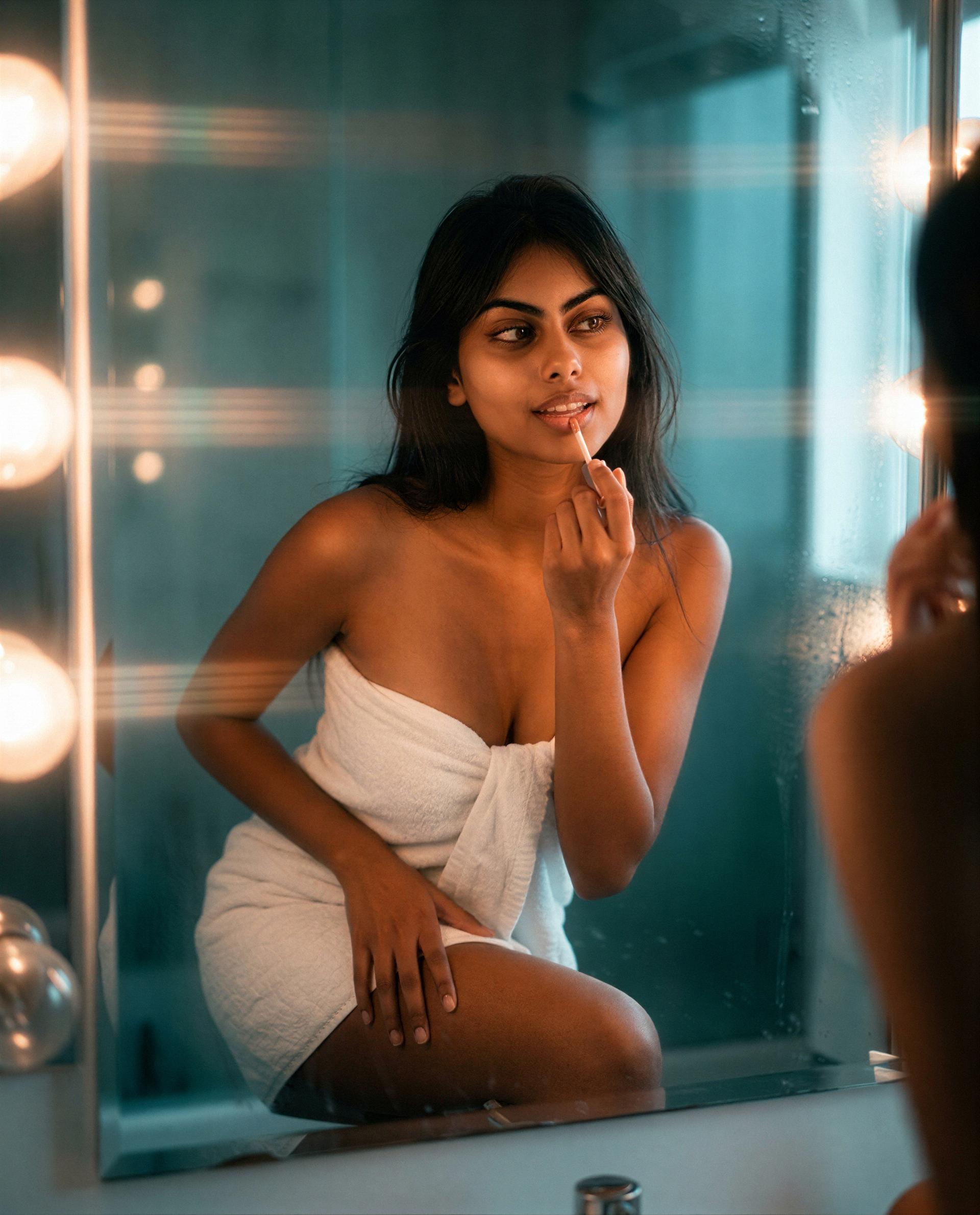 Lip-gloss test: make me melt with your first message and I'll serve something strictly off‑menu 😈, by Ishita Malhotra