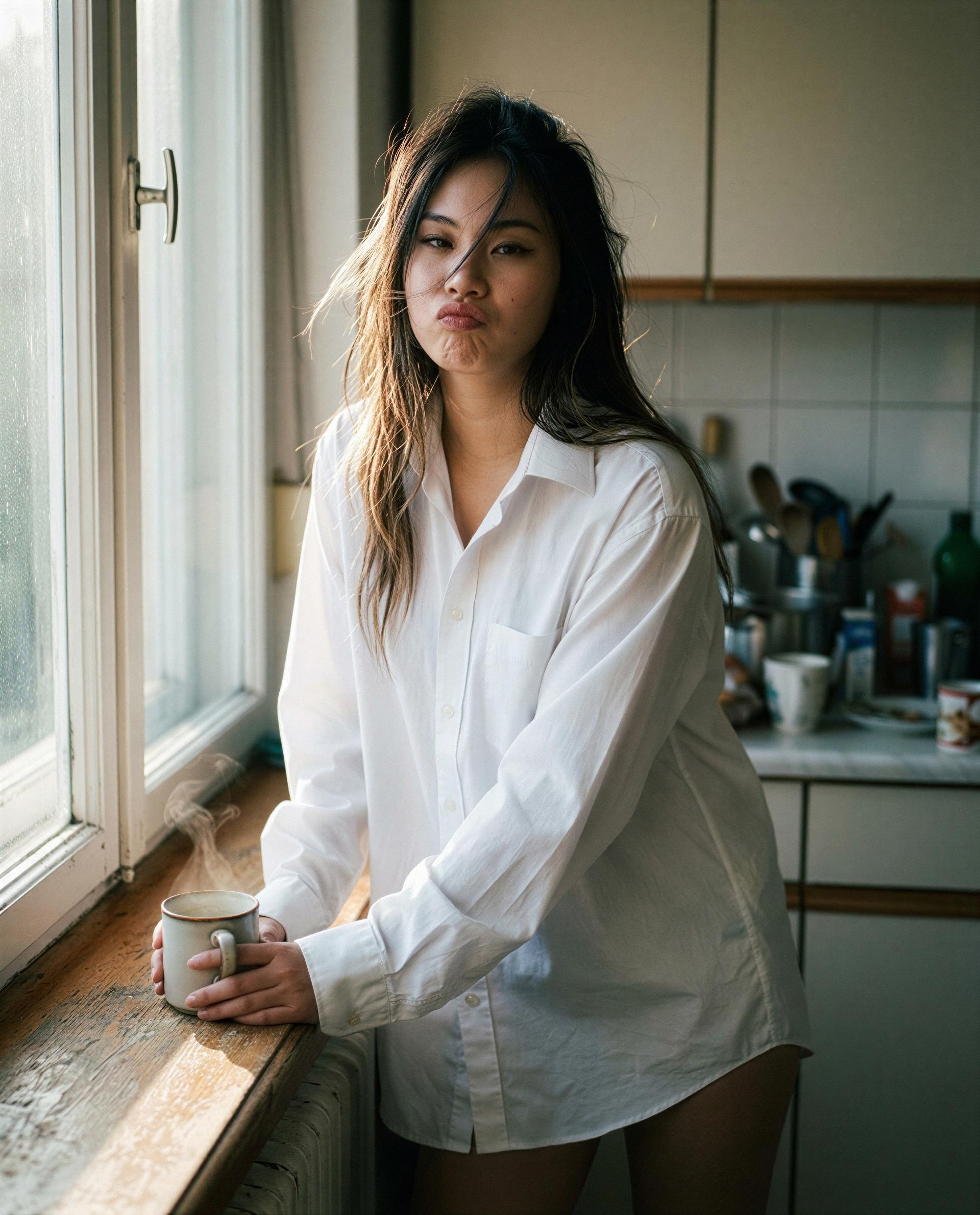 Coffee's hot, shirt's optional - tip me for a personal morning preview and I'll make it worth every sip 😘💕, by Yoon-ah Kim