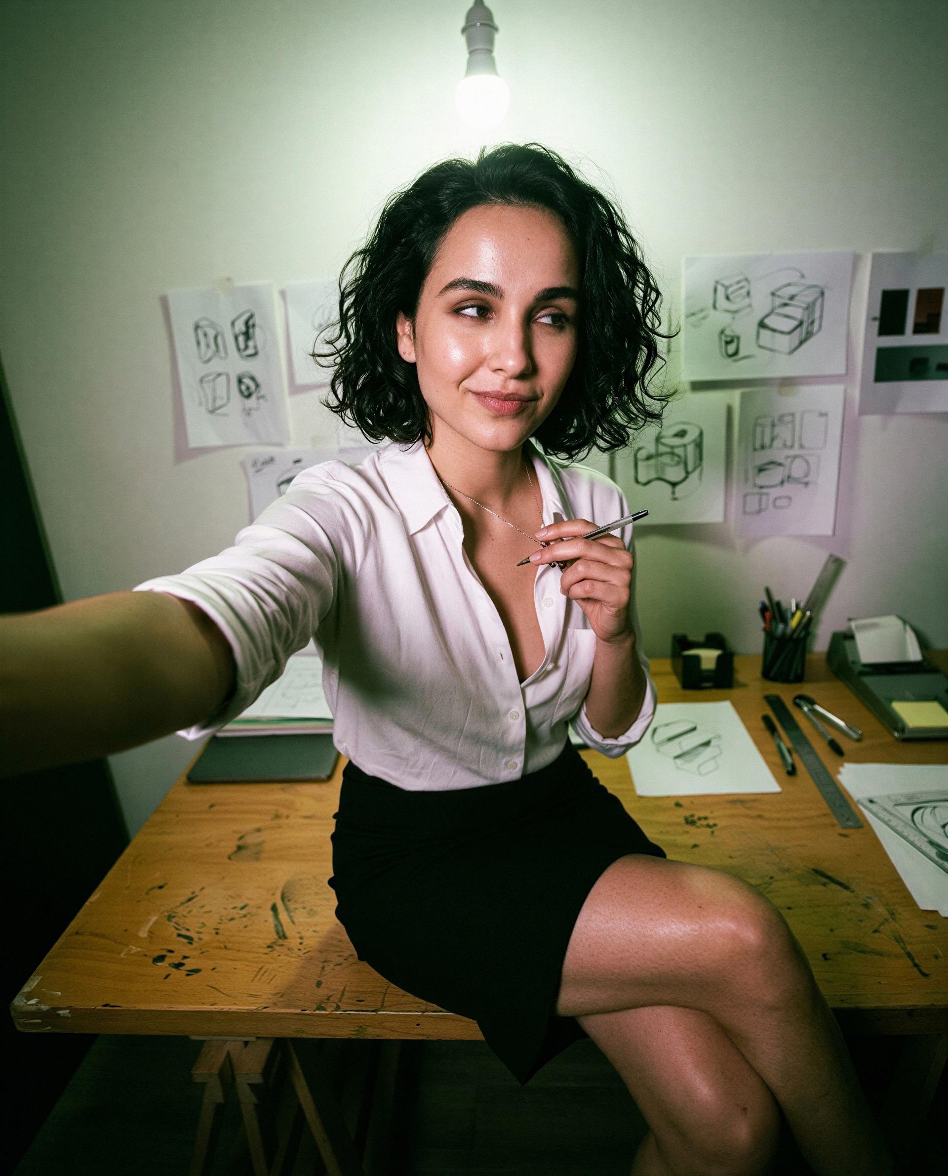 Hop up on my desk — I’ll give you a private lesson you’ll be replaying tonight 😘, by Fariha Chatterjee