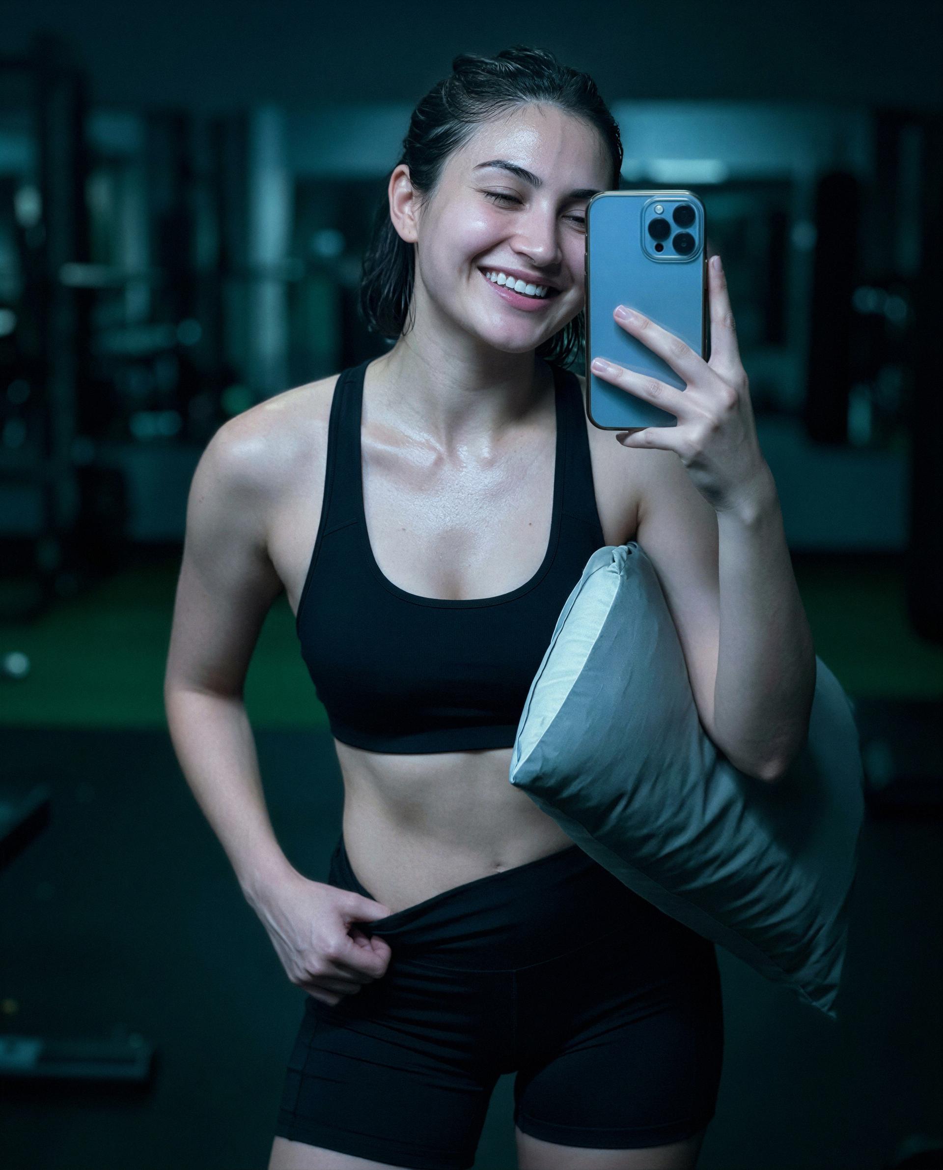 Workout's done, but I'm just getting started - wanna be my favorite cooldown? 🔥, by Gauri Ansari