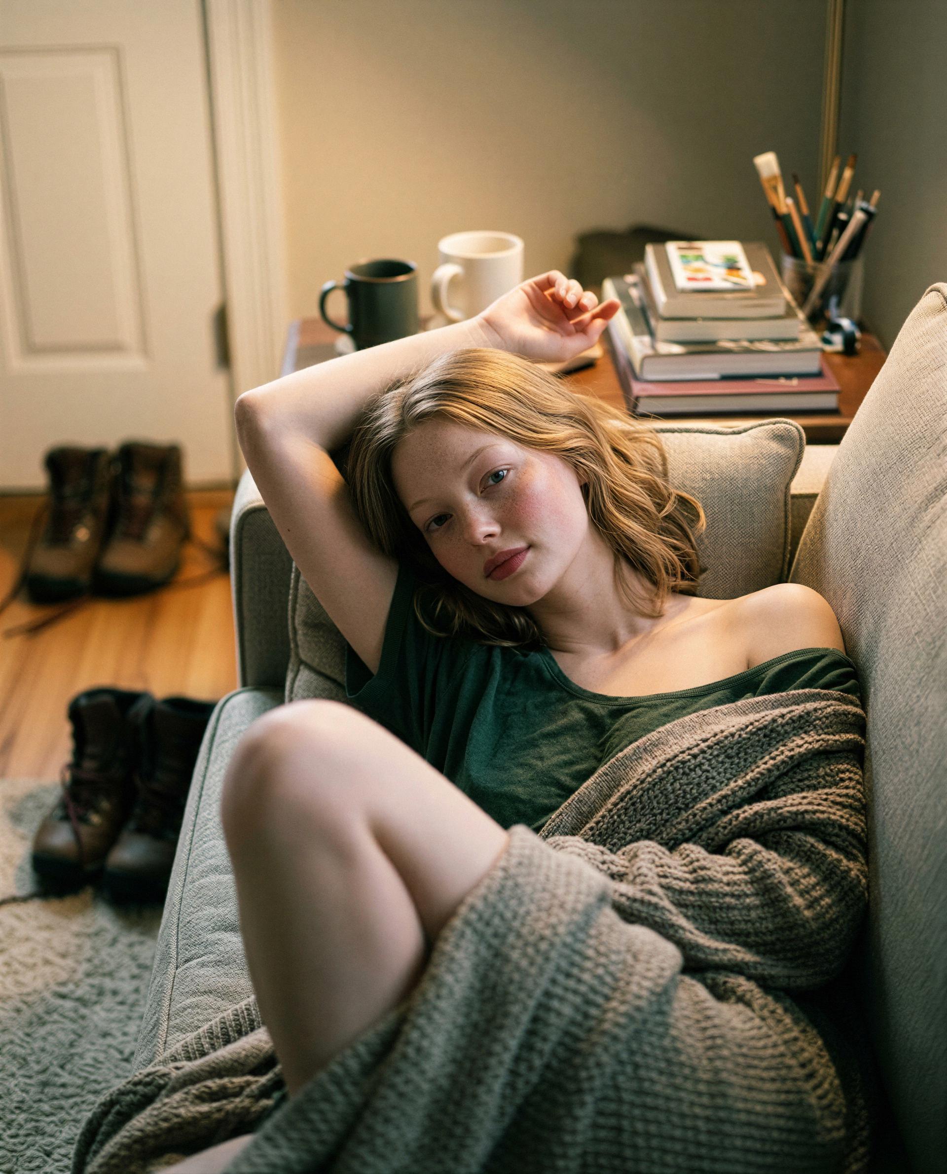 leaving my blanket and DMs open—who’s brave enough to make me blush first? 🫣, by Katherine Taylor