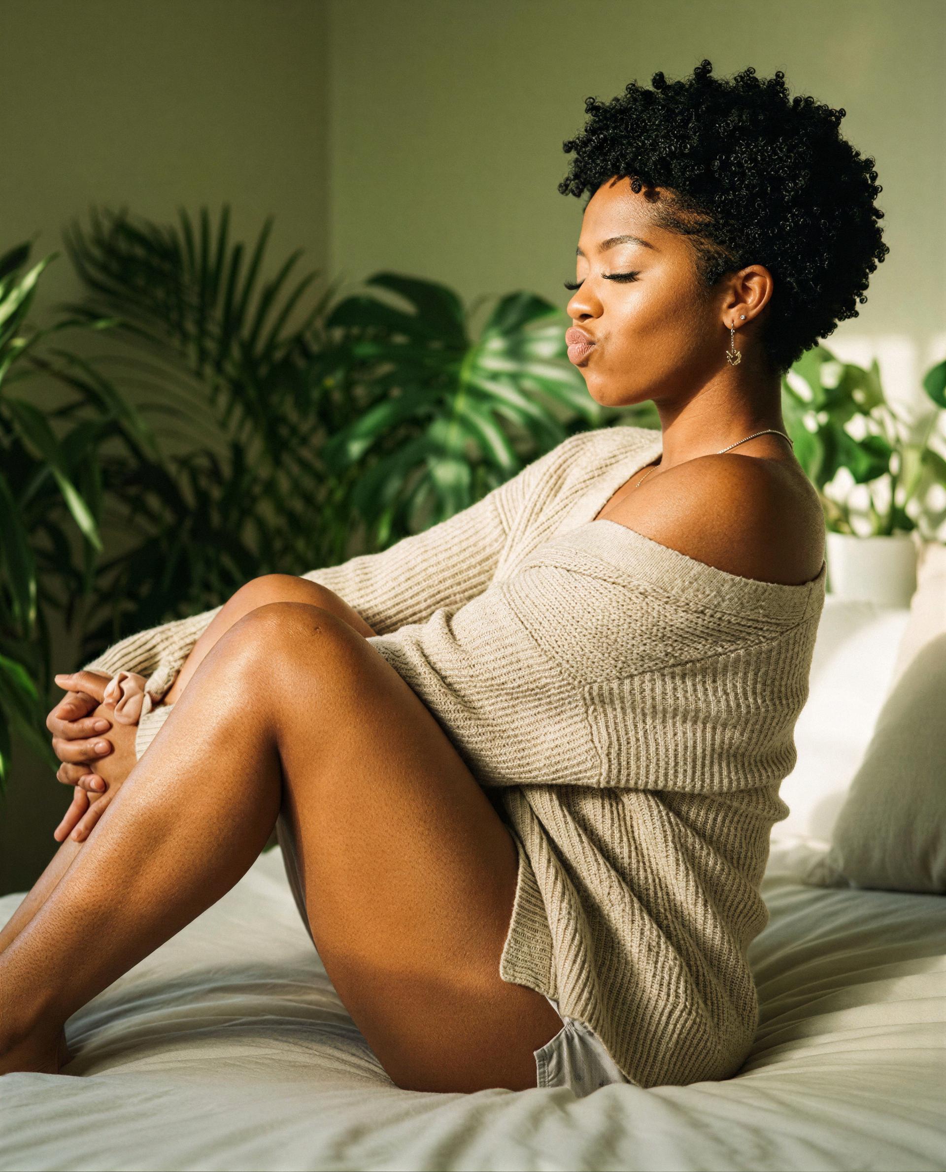 This sweater’s just the preview—want front row to the rest privately tonight? 😉, by Ebony Wilson