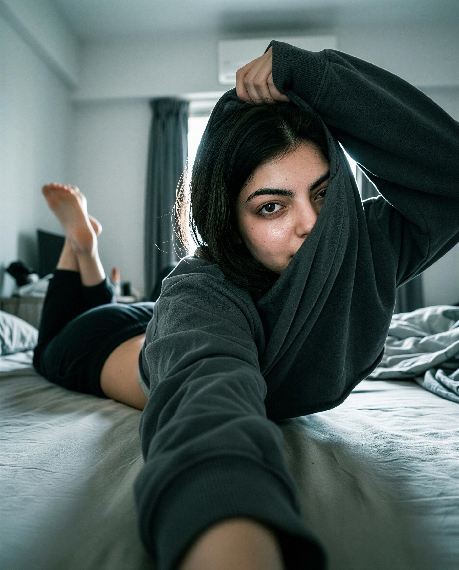 Hoodie's up, guard down - trade me a secret look, babe? 😘, by Aisha Ahmed