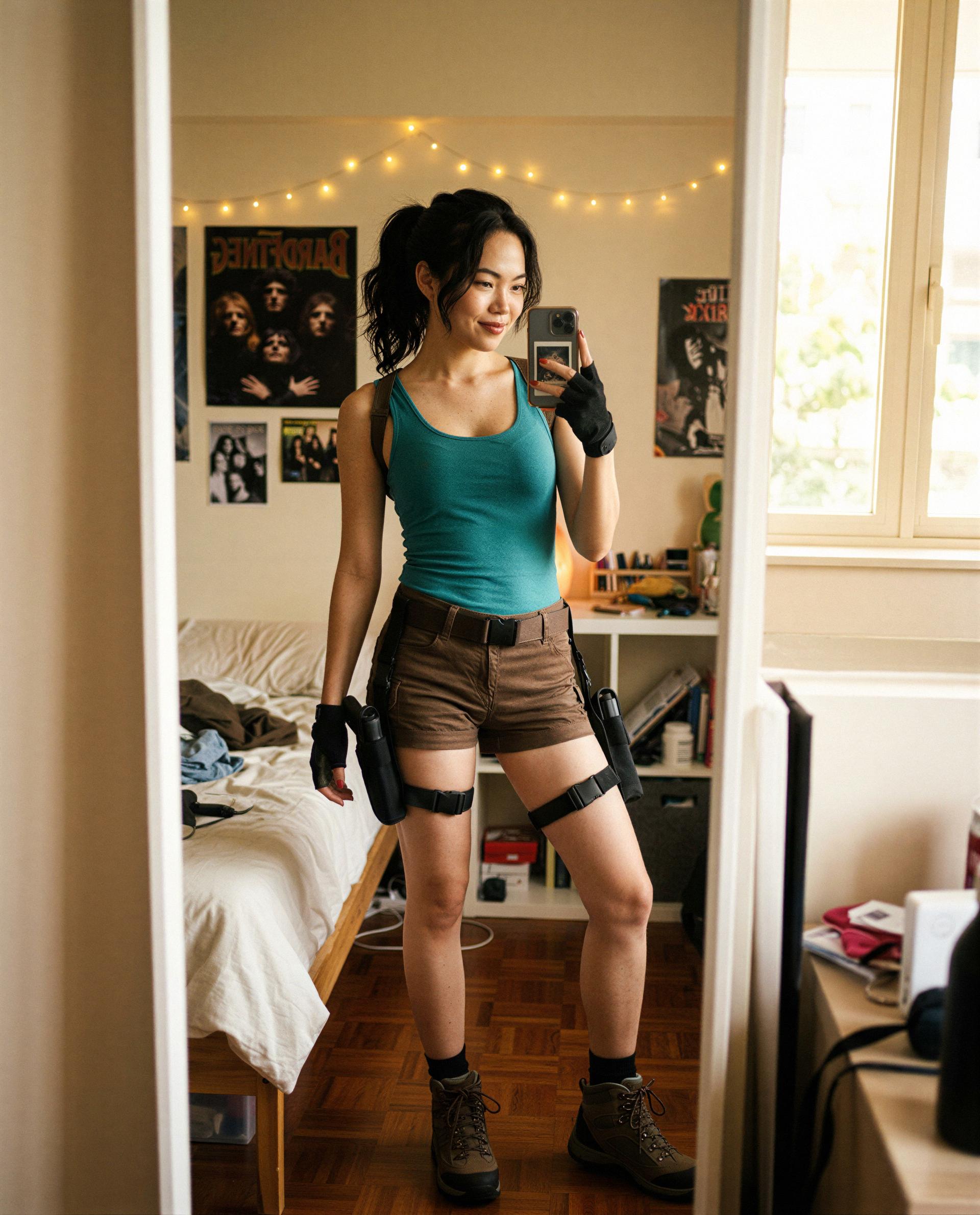Strapped up and ready — come show me how adventurous you can be tonight? 😉, by Ga-eun Bae