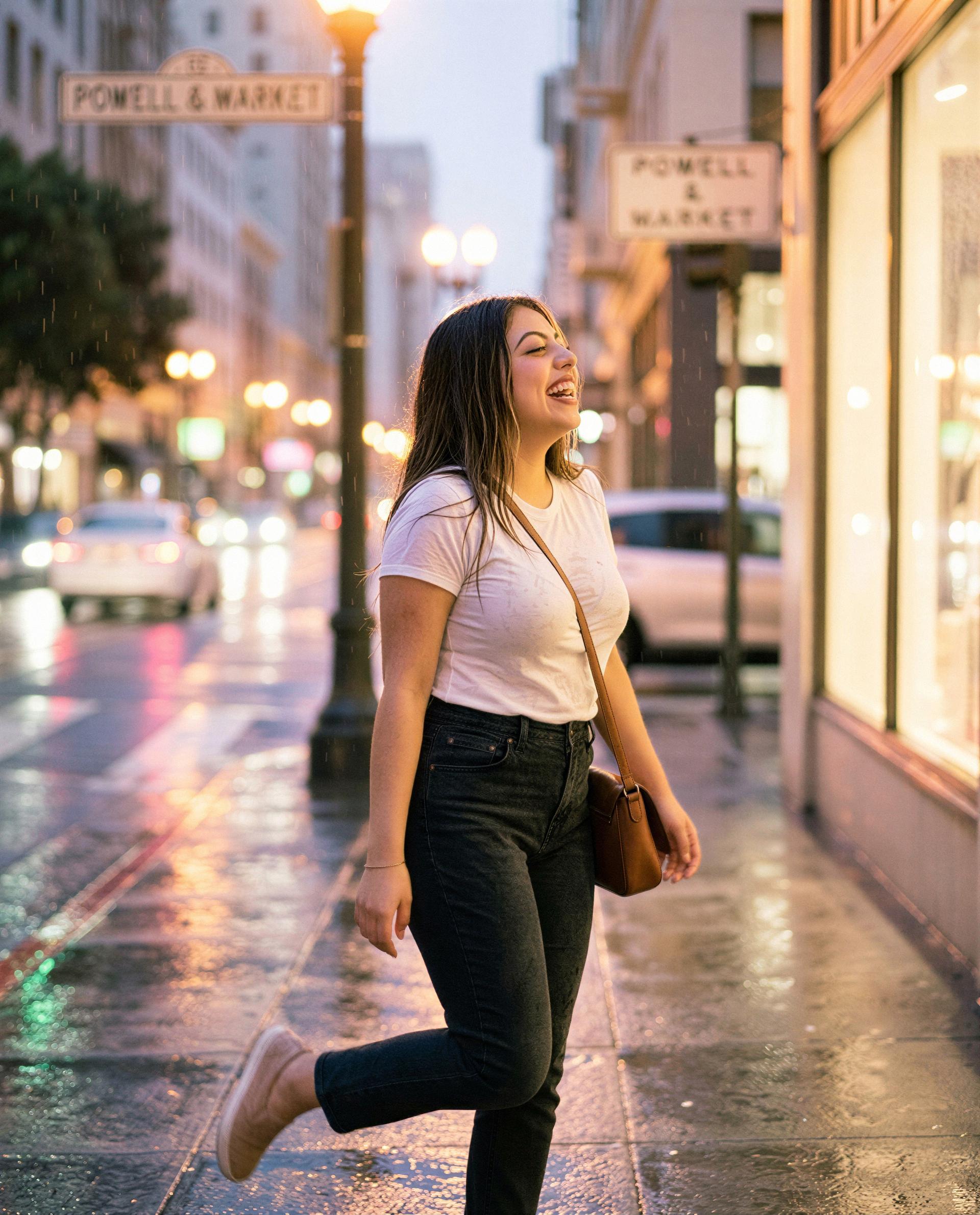 Rain-kissed and ready to make tonight unforgettable - want the VIP pass, babe? 💕, by Elena Herrera