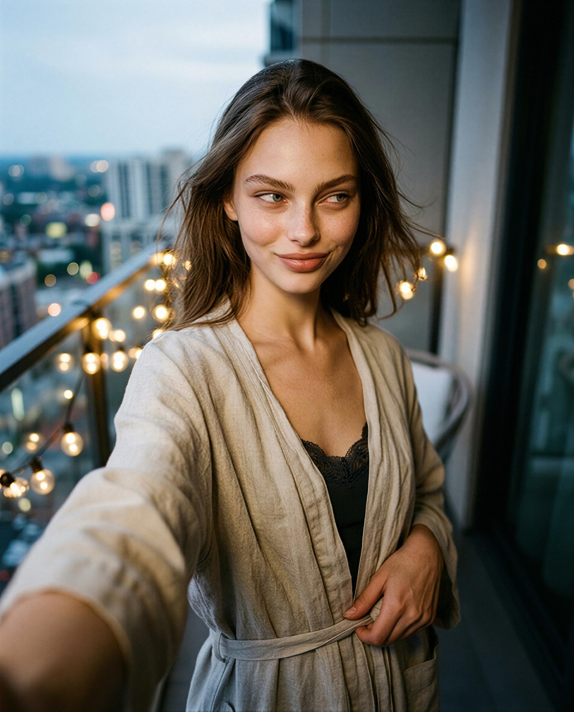 Balcony lights and a soft robe - send me one fantasy and I’ll make it worth your while 😘, by Colette Quinn