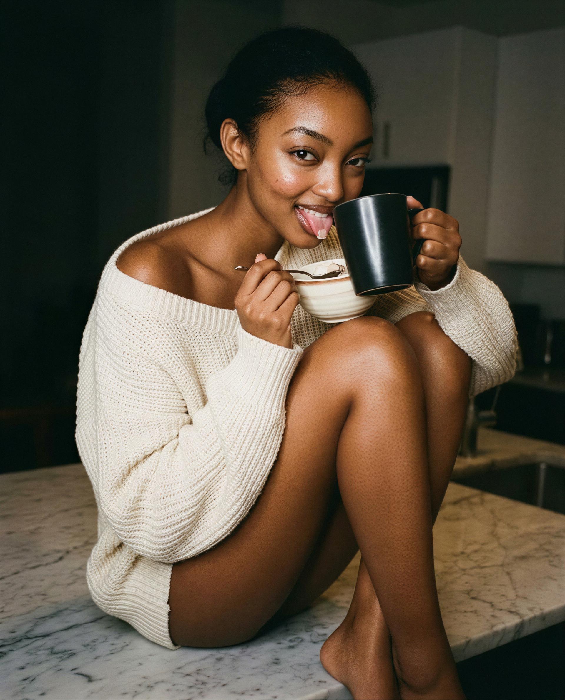 nervous but naughty - want to fund my mug and the rest of my morning? 🫣☕️, by Angel Toure