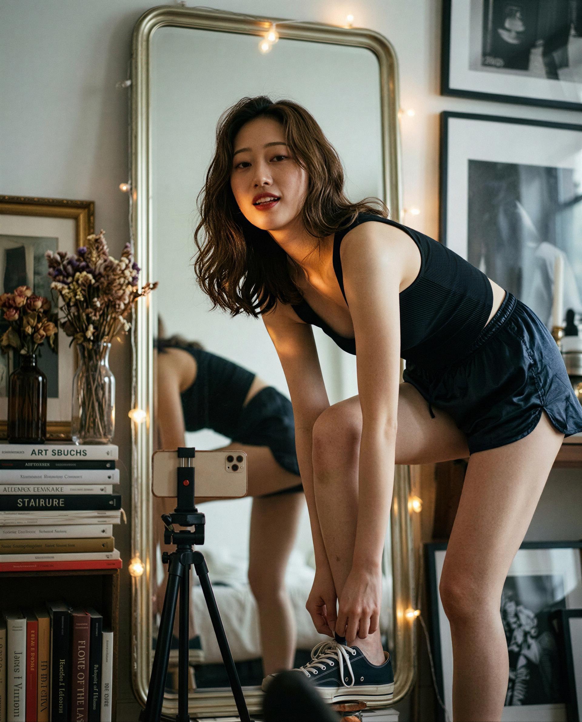 Getting camera-ready—think you can handle the preview? 😏💕, by Rui Yang