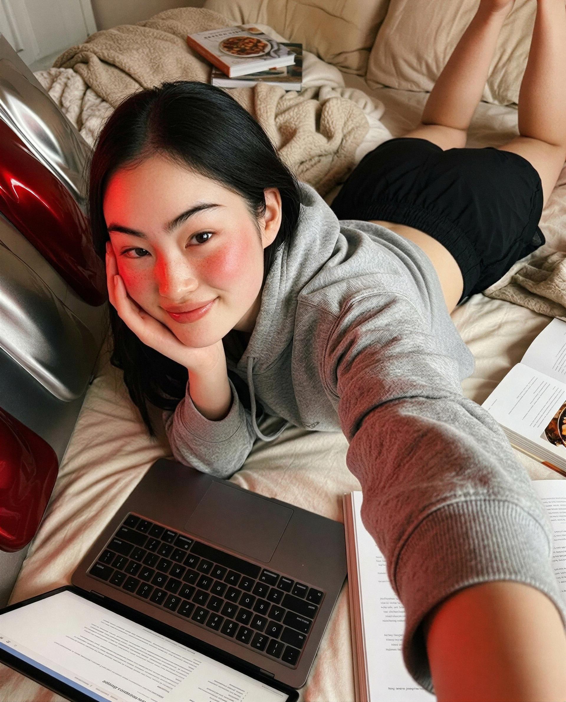 Lying here, waiting for the right subscriber to make me forget my to‑do list - think you're worth it? 😏, by Amina Siti