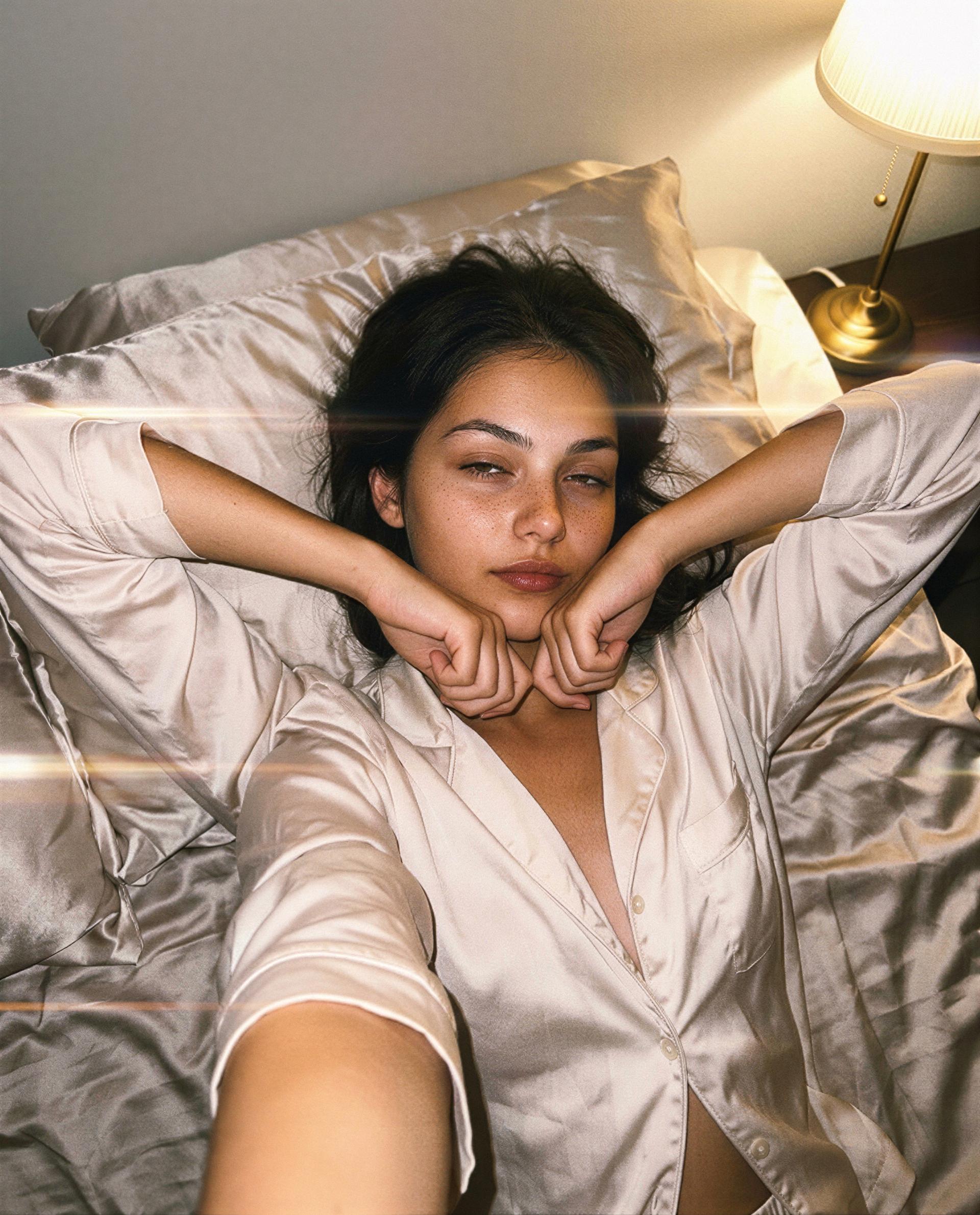 Saved you a spot next to me—come make this pillow talk worth it 😘, by Citlalic Paredes