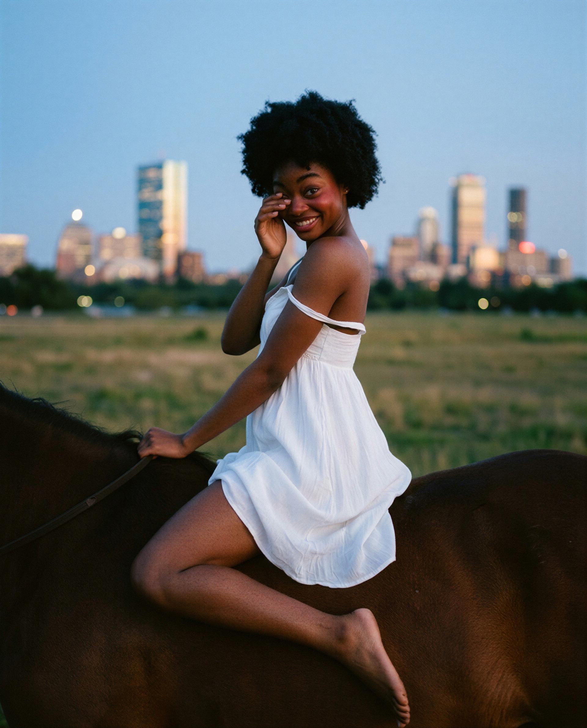 Riding into the dusk just for you—come closer and I’ll make tonight unforgettable 😉💕, by Zola Lewis