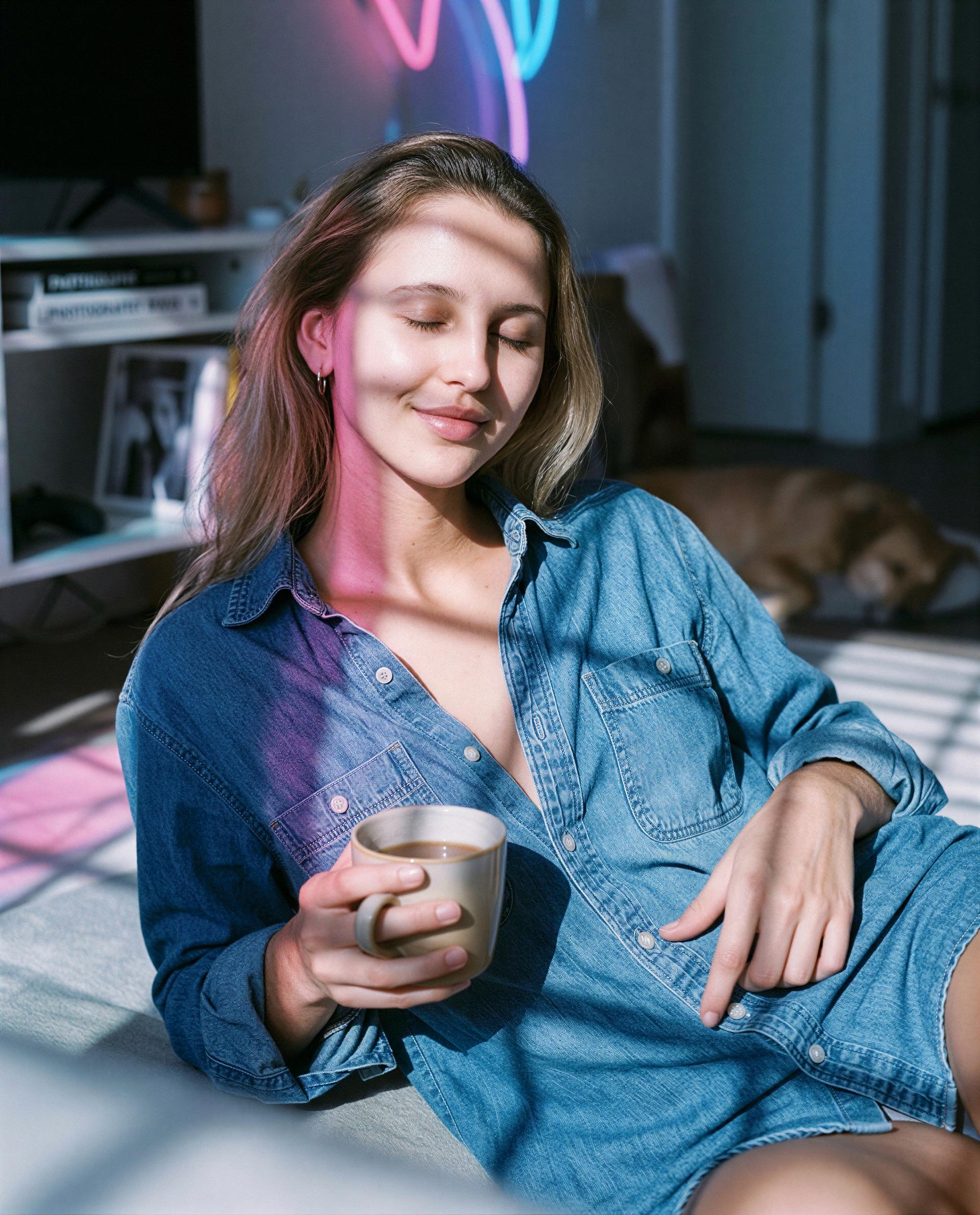 Sunlight, denim, and slow temptation—slide into my DMs., by Caoimhe McCarthy