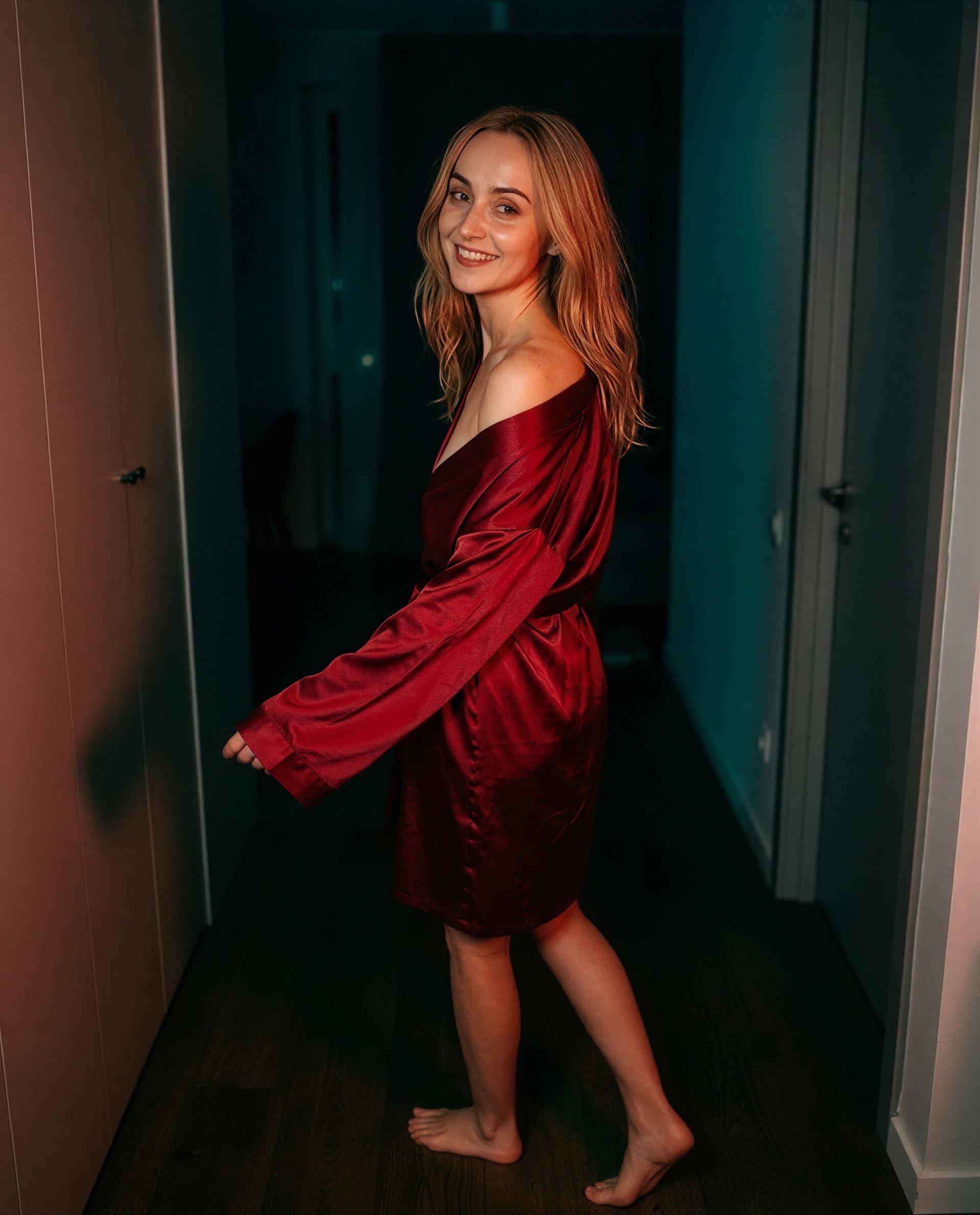 silk, dim lights, and a single thought: could you be the only one I tease tonight? 🫣, by Olga Sokolov