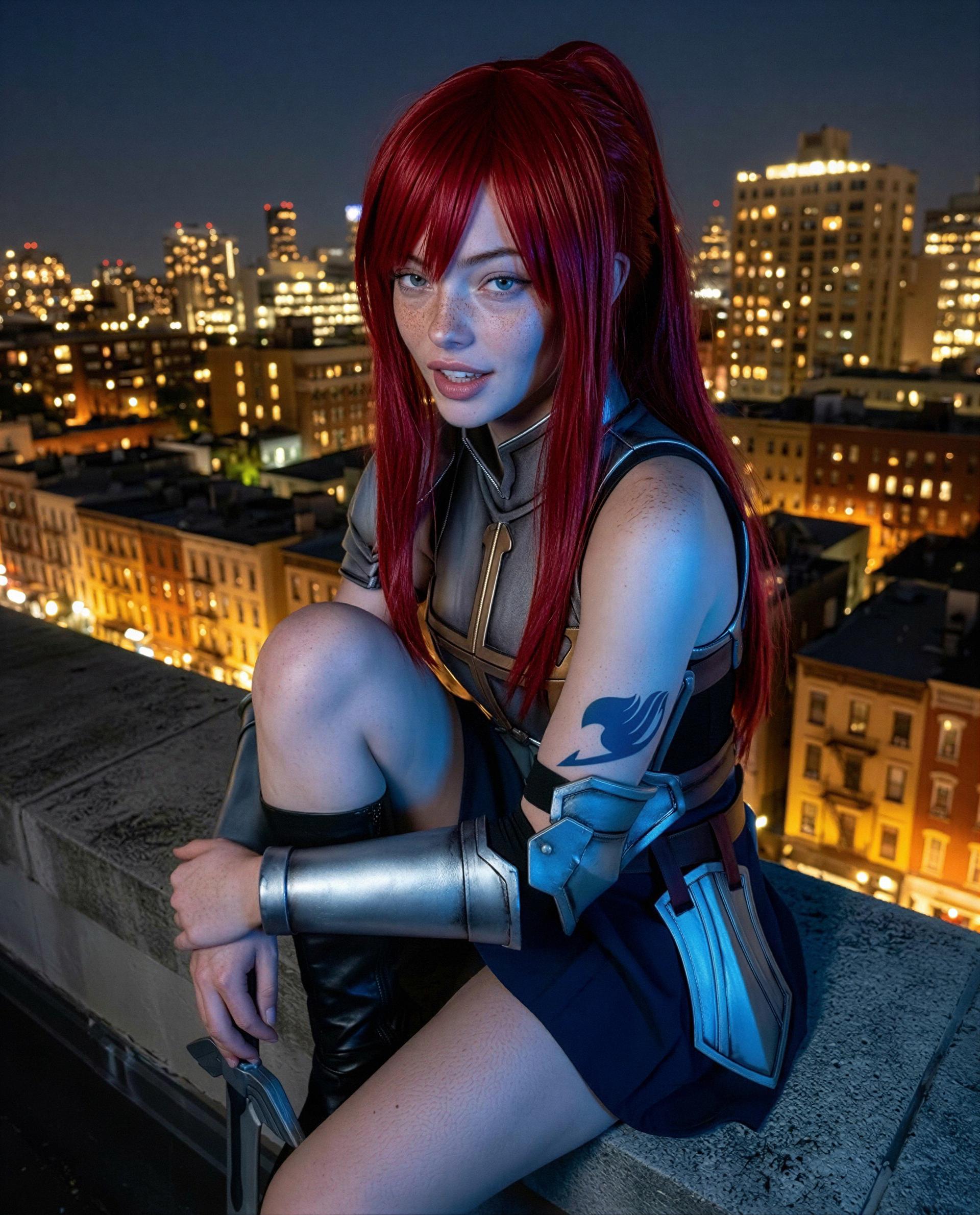 Armored up and feeling mischievous - surprise me with something nice and I’ll unveil a secret just for you 🫣, by Siobhan Bianchi