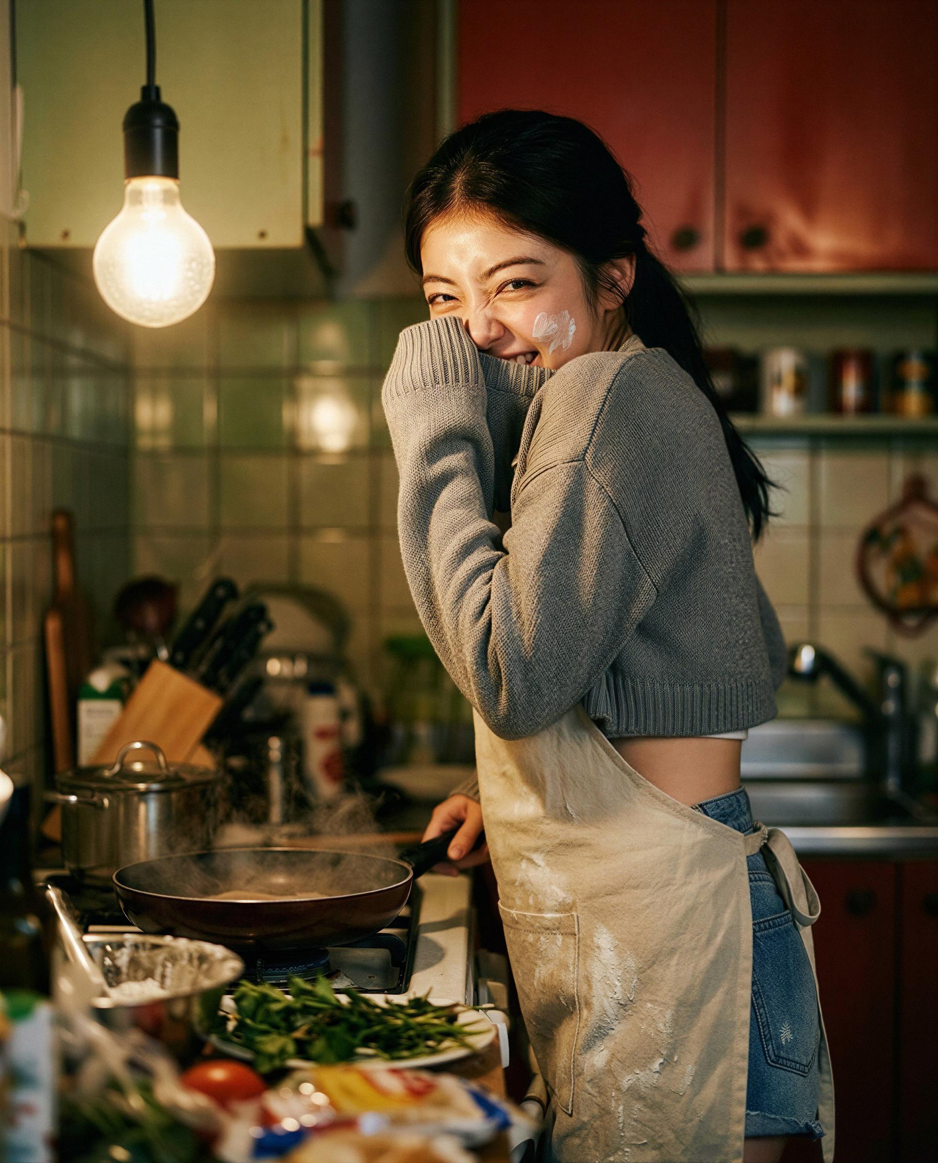 Steam's rising and so am I—sneak a private taste of my secret recipe tonight? 😘, by Koharu Kamiyama
