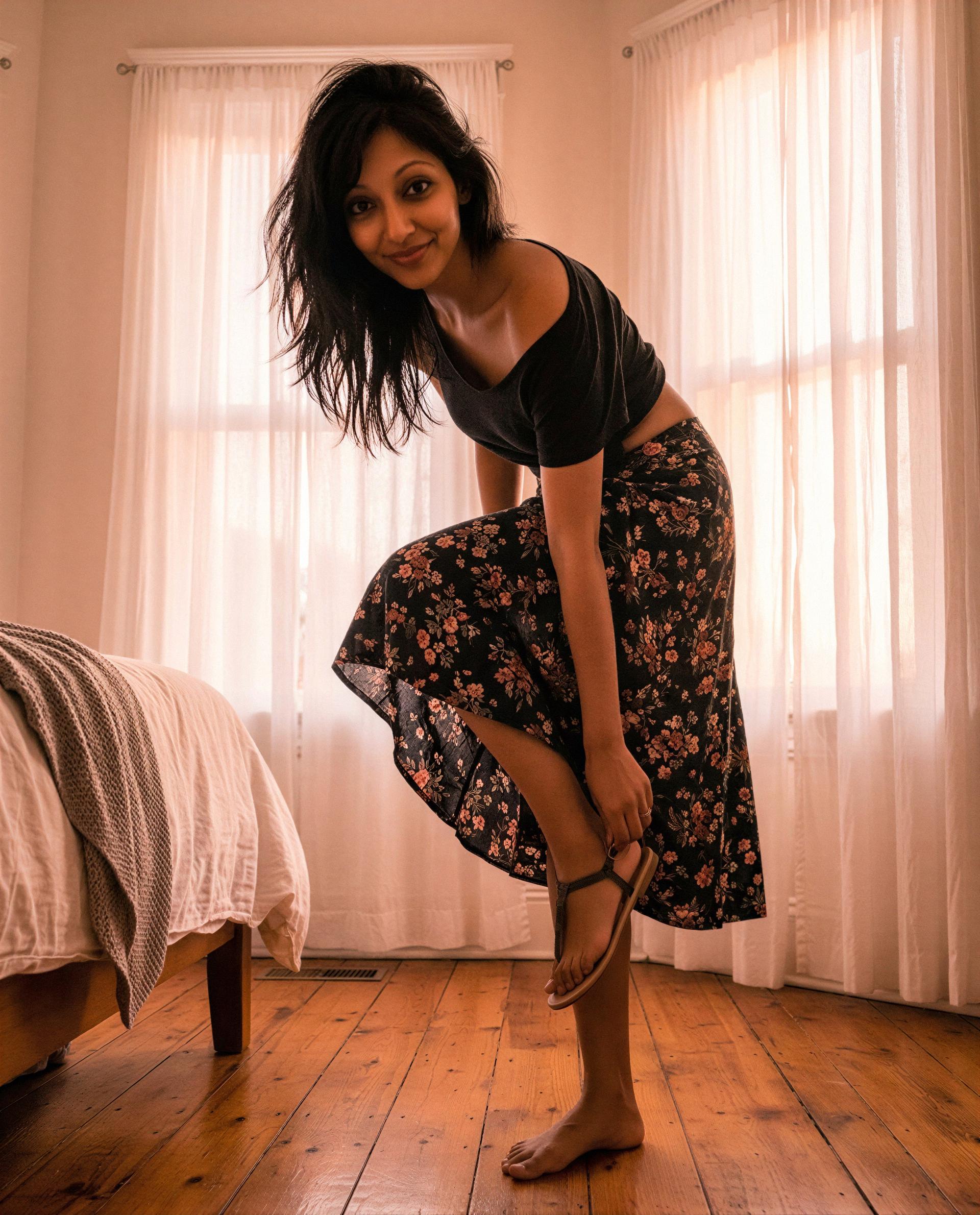 Feeling flirty in floral, ready to dance through the day. 🌺, by Priya Chandra