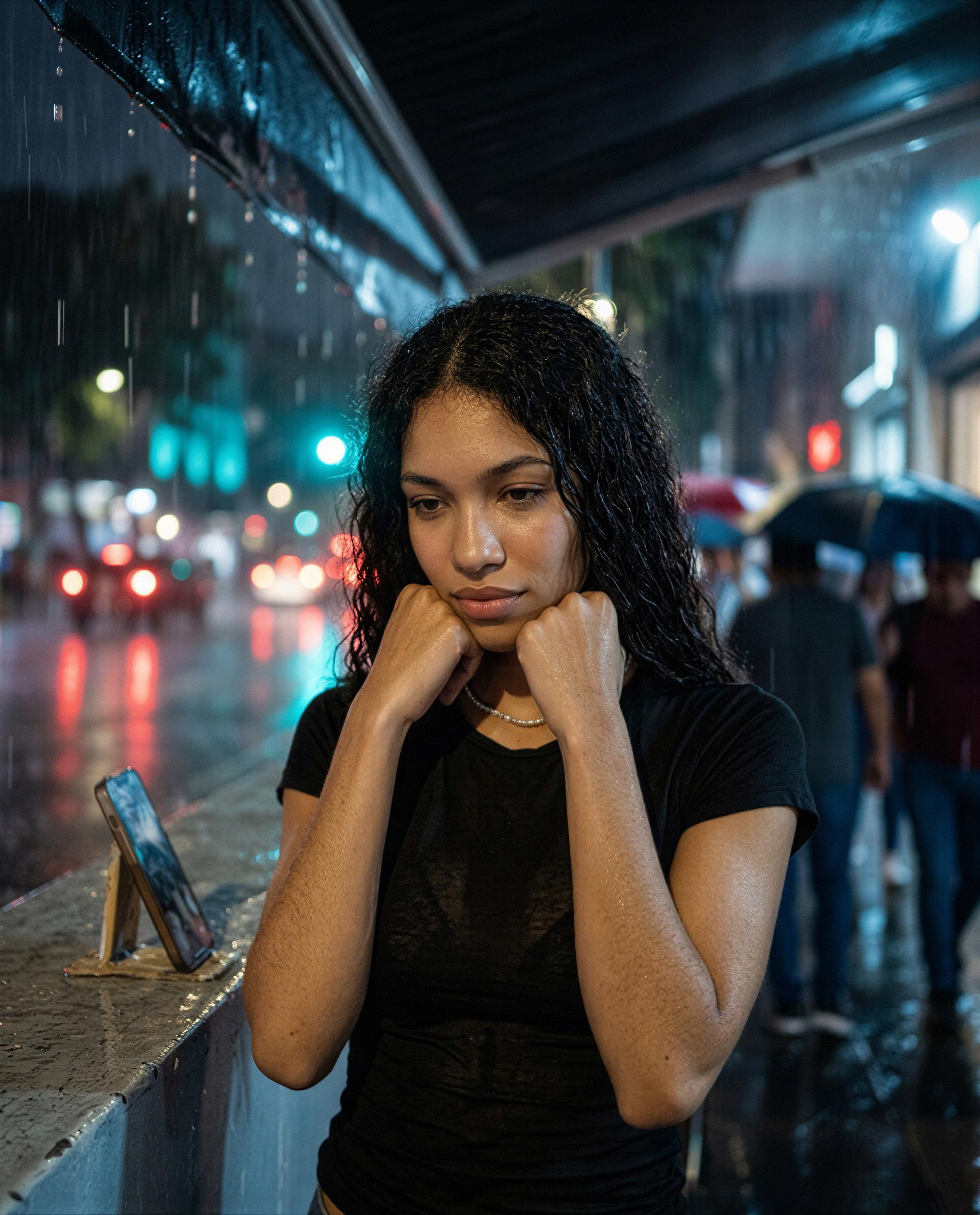 Soaked and waiting - be the only one I let close tonight? 💕, by Daniela Ramos