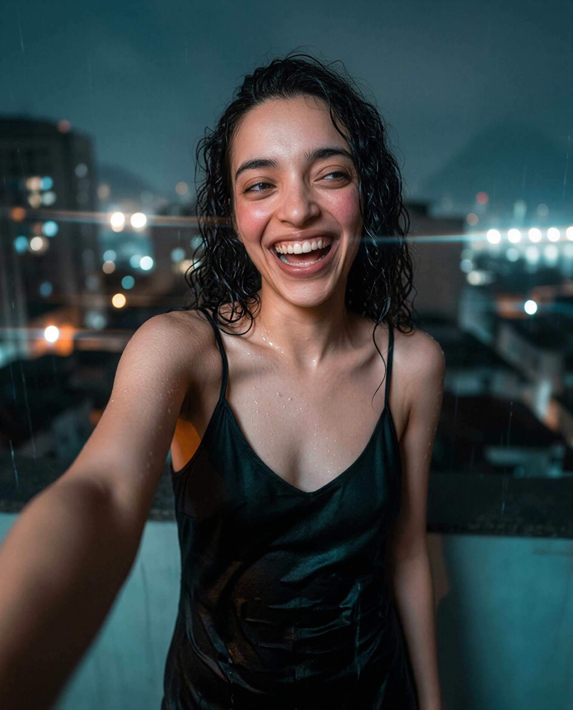 Storm-splashed and all smiles - send a tip and I’ll replay this laugh just for you, no one else 😉, by Patricia Carvalho