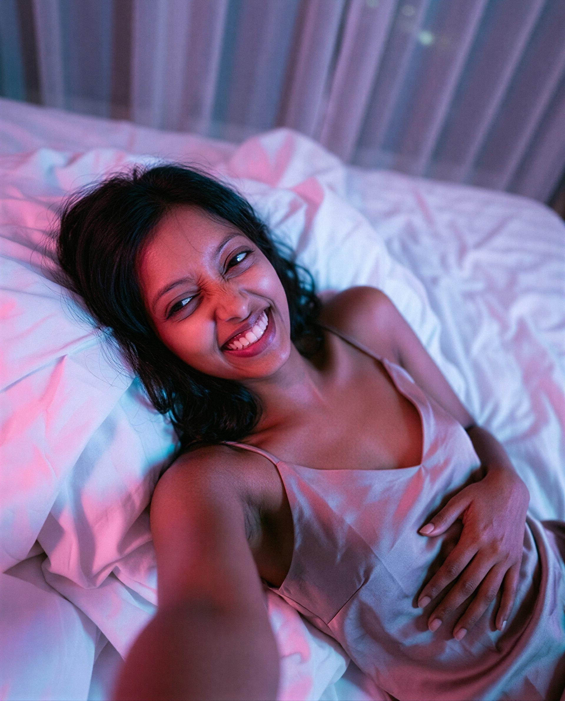 Satin, neon, and a grin I only share behind my paywall - ready to unlock it? 😉, by Uma Iyengar