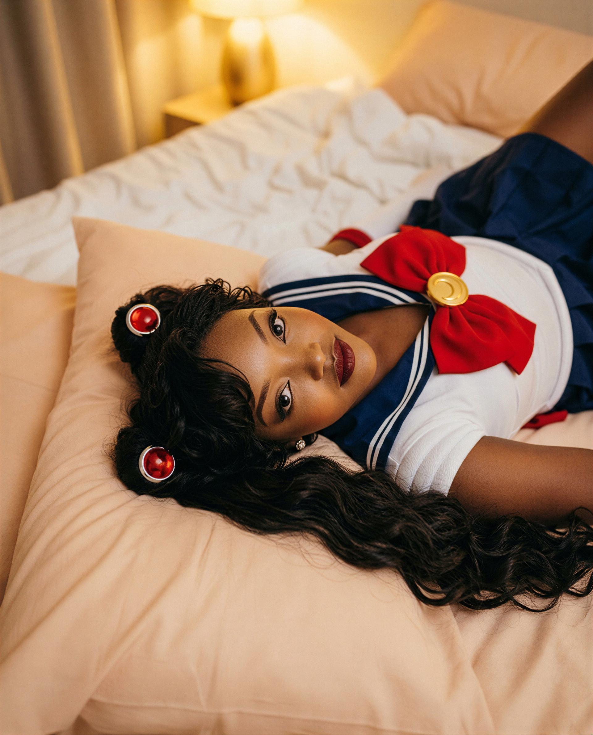 Find me behind this sailor smile and I'll show you why bedtime just got dangerous 😉, by Malaika Harris