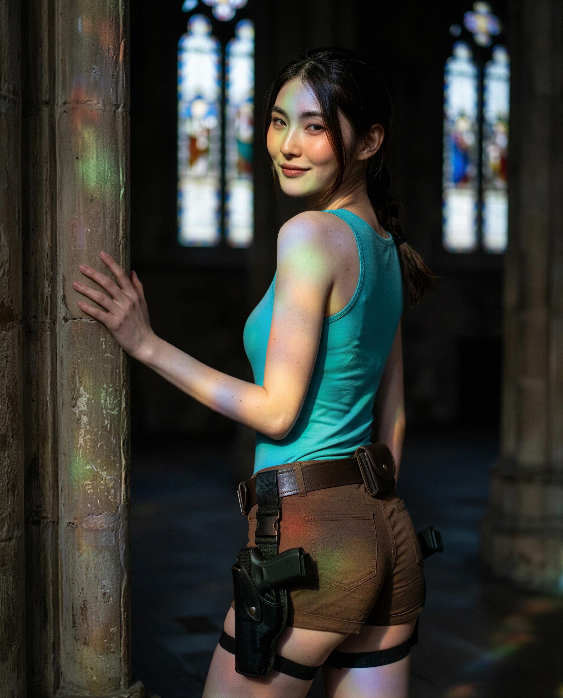 Got my gear and a wicked grin—wanna be my accomplice tonight? 😘💕, by Chloe Nguyen