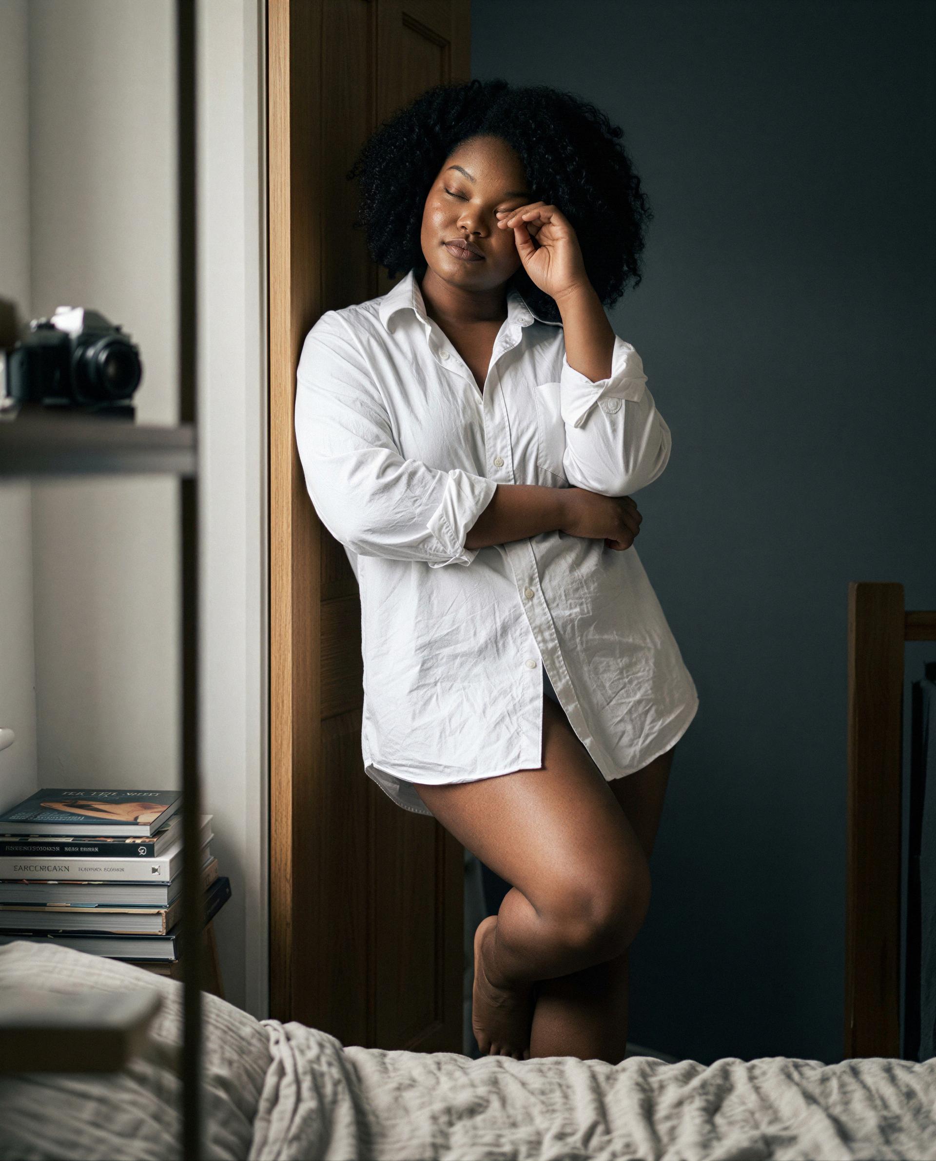 In a borrowed white and zero patience - bribe me for the uncensored version 😈, by Essence Johnson