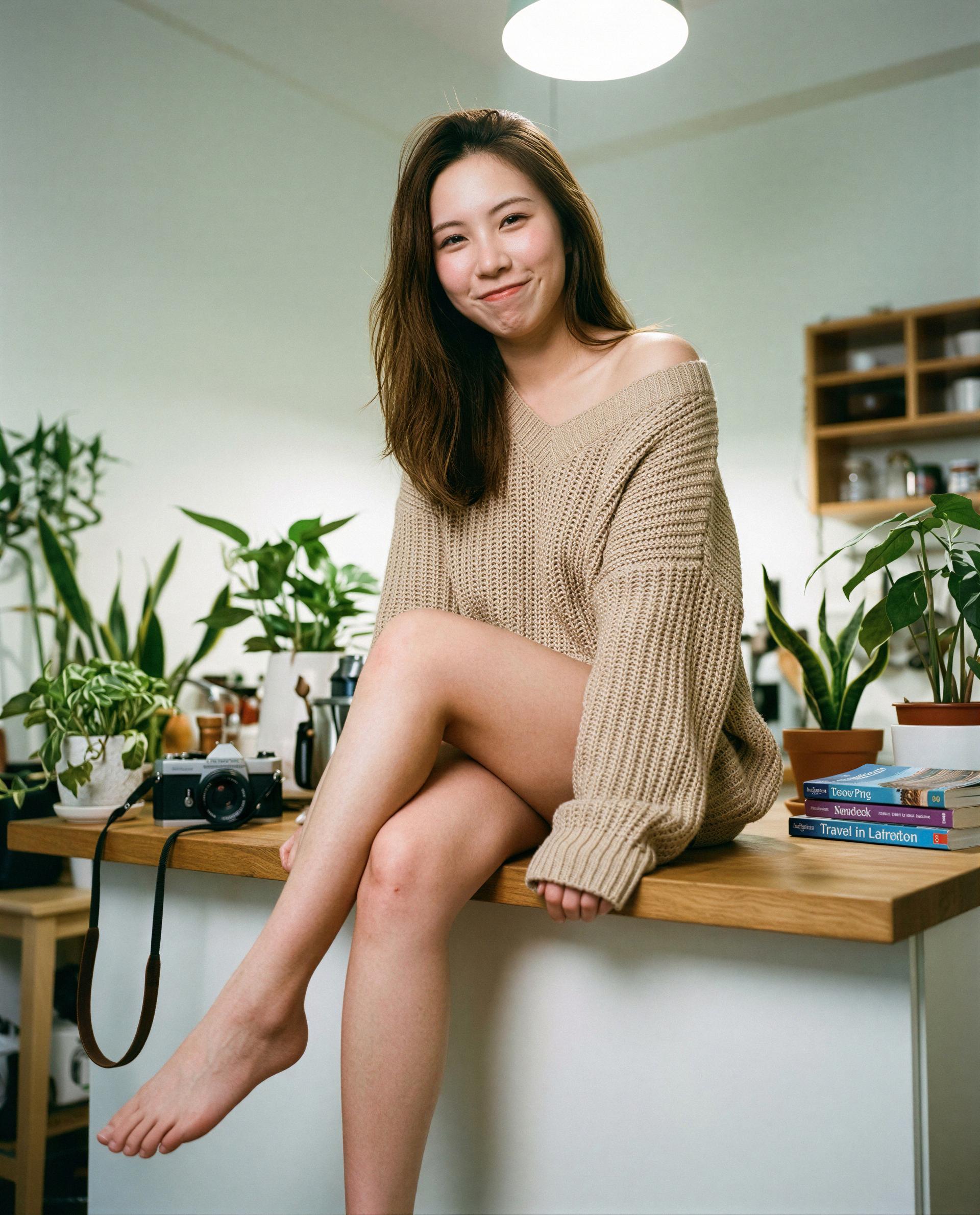 I’m lounging in your favorite daydream—care to make it real? 😘, by Daisy Ping Zhang