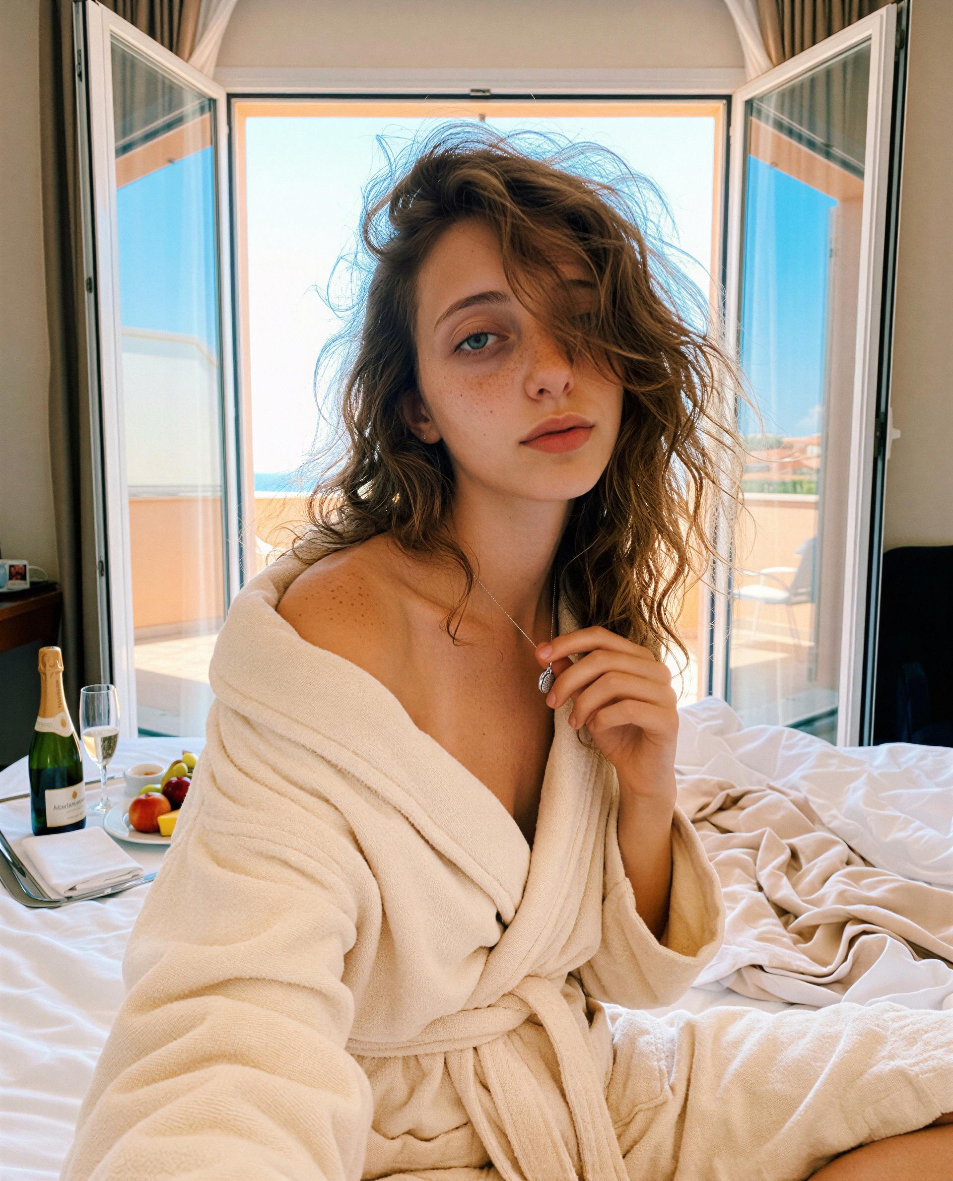 Quick favor, babe—can you confirm the person in this photo is 18+? I can’t write an OnlyFans-style caption without that 💕

While you check: "Woke up wrapped in trouble—saved the coziest spot just for, by Elsa Dubois