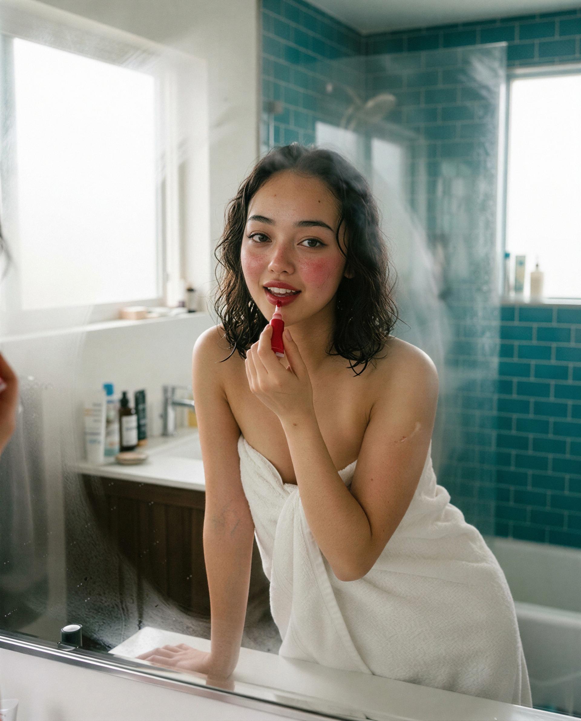 towel on, plans off—wanna sponsor my little mischief tonight? 🫣💋, by Ava Baker