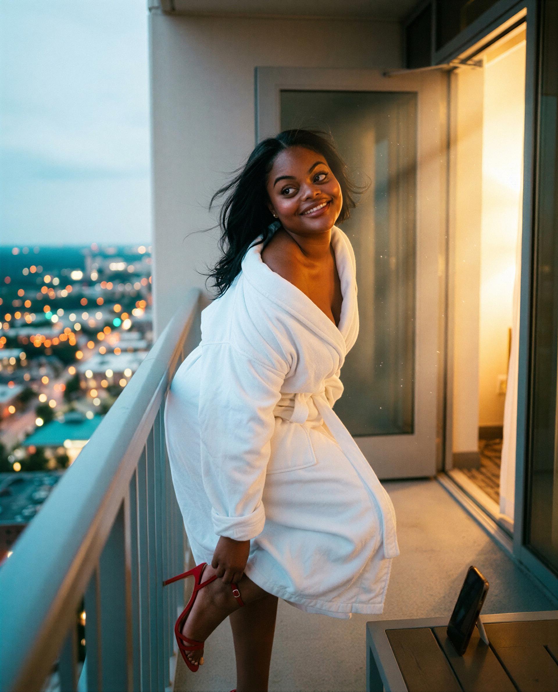 You, me, and these red heels - tell me where I should put them on first 😏, by Amina Sow