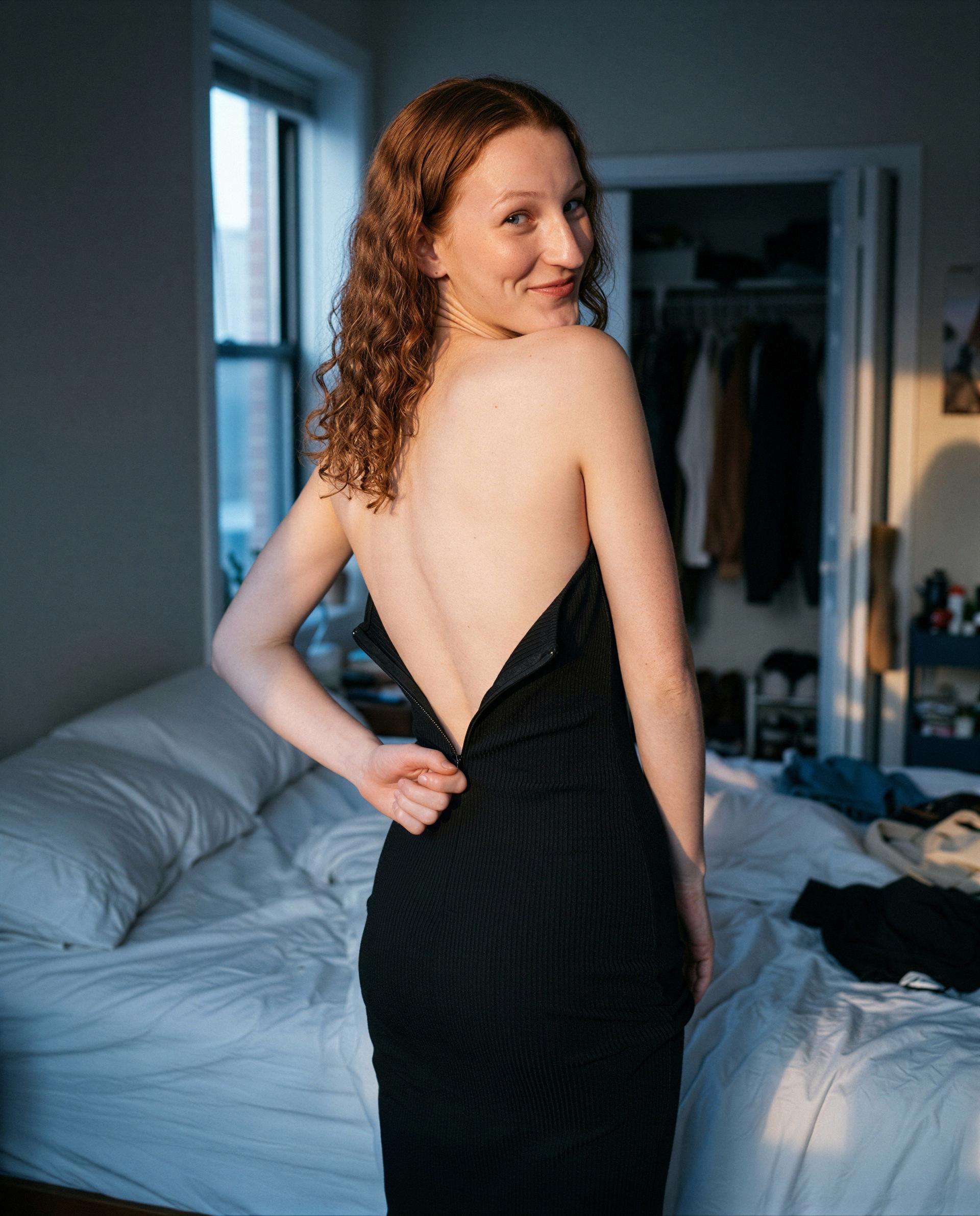 Zipper loose, smile loud - tonight's secret is already whispering your name. 😘💕, by Lucia Schulz