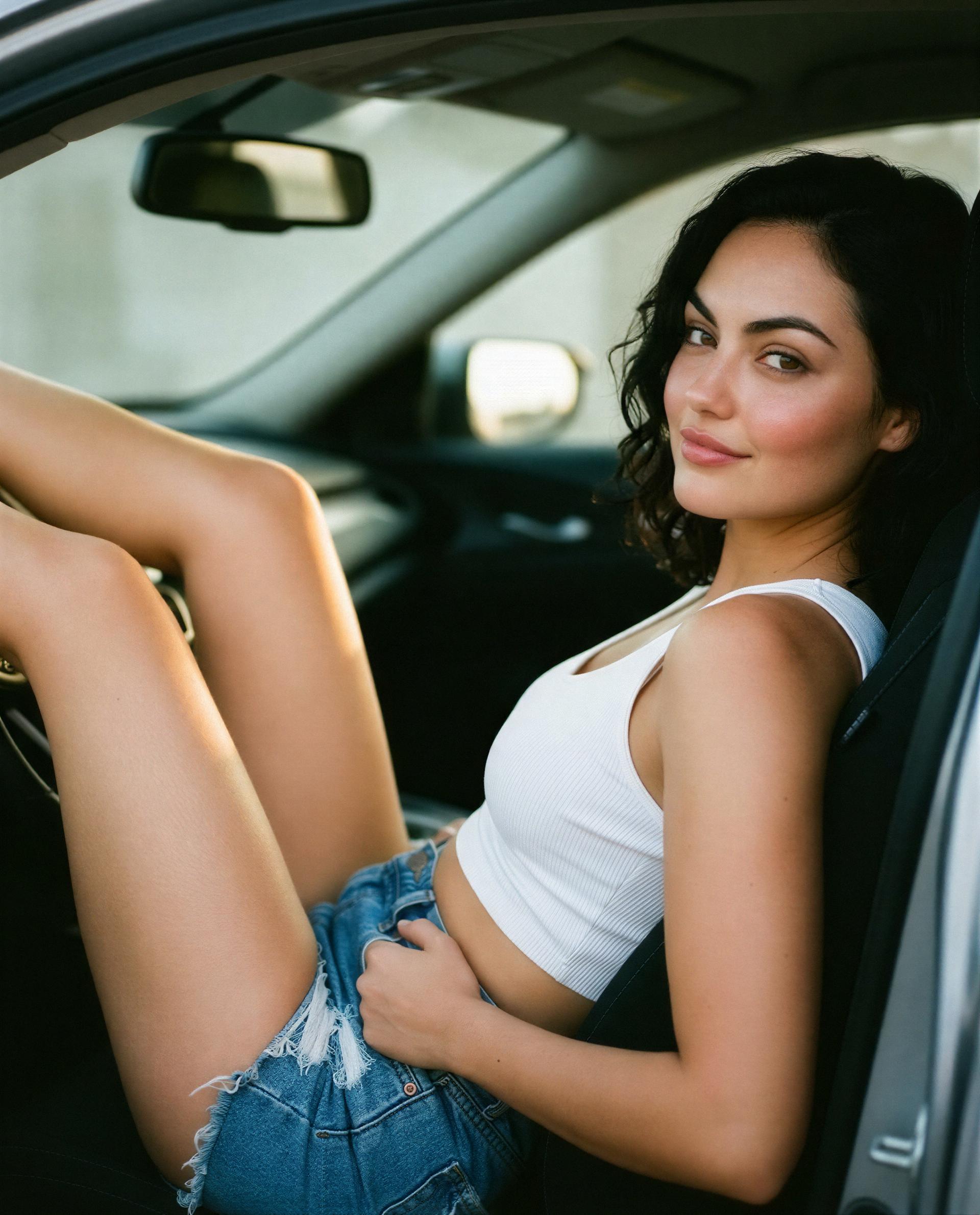 Got a full tank of trouble—hop in and let me show you how fun getting lost can be 😘, by Valentina Ramírez