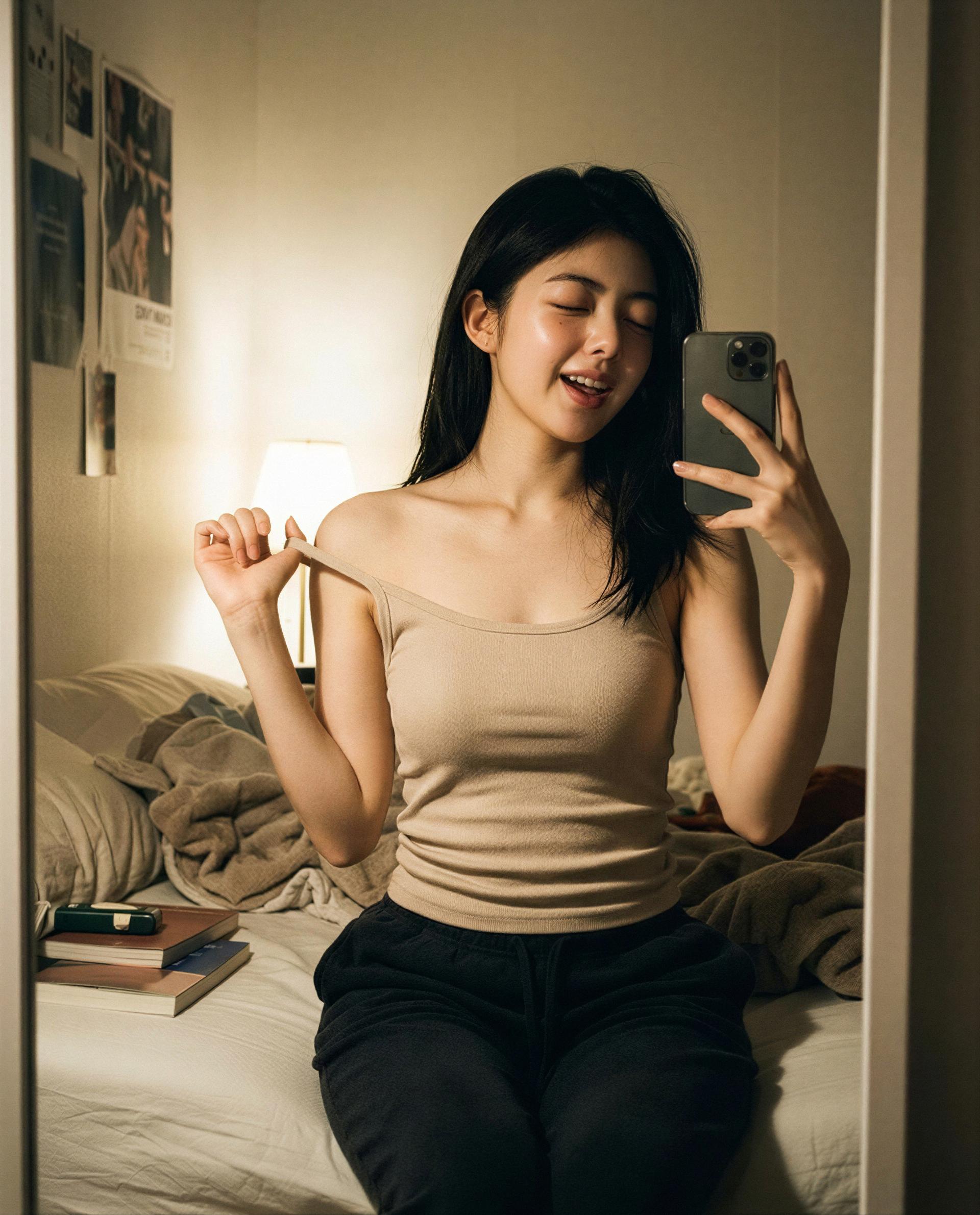 Pulling this off for you—ready for a closer look?, by Koharu Kamiyama