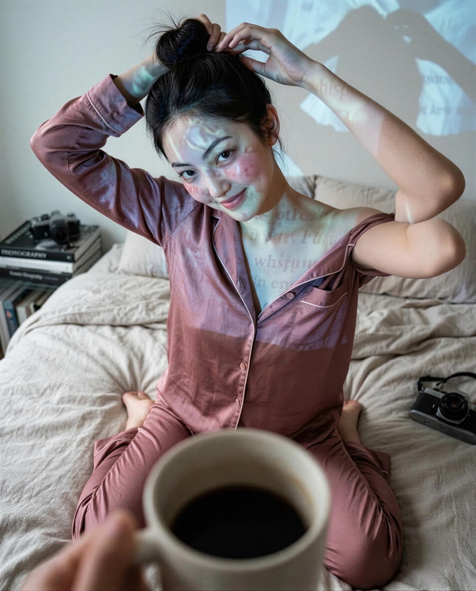 Pajamas off or coffee first—your move. 😉, by Ayesha Lee