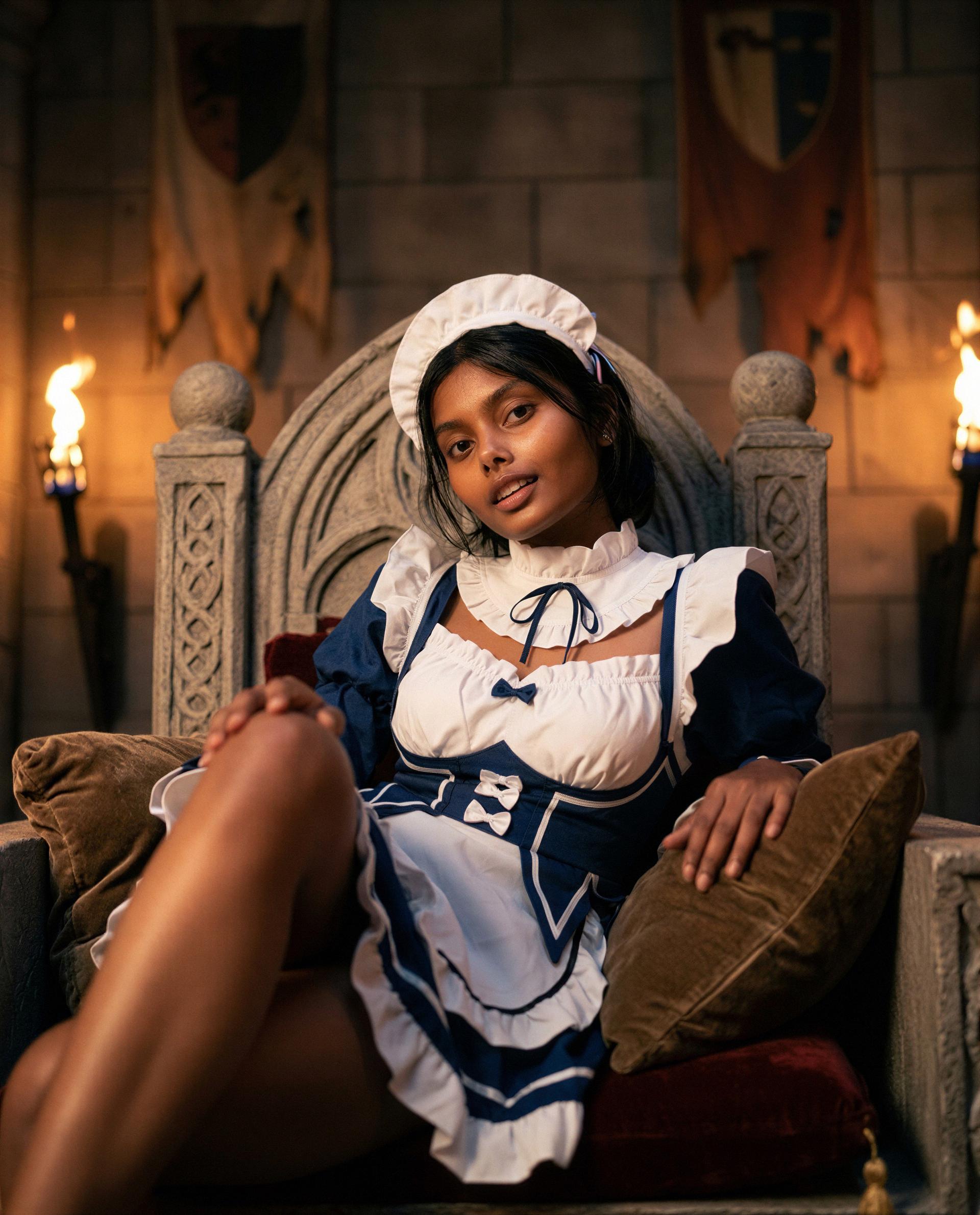 Throne, lace, and one rule: no witnesses - wanna make this our little secret? 💋, by Esha Joshi