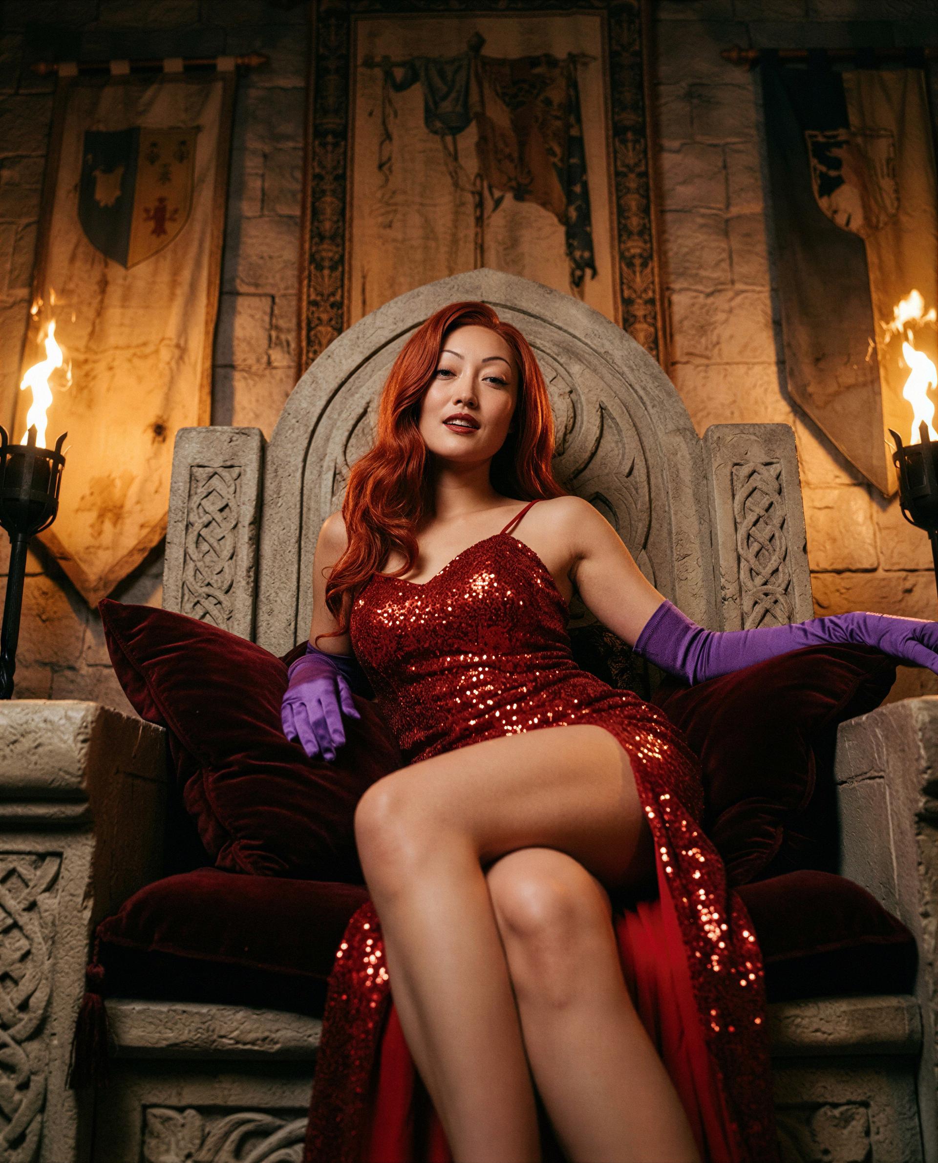 Throne, sequins, and a secret you've been dying to find - come closer and I'll whisper it to you 😘💕, by Zhenzhu Cai