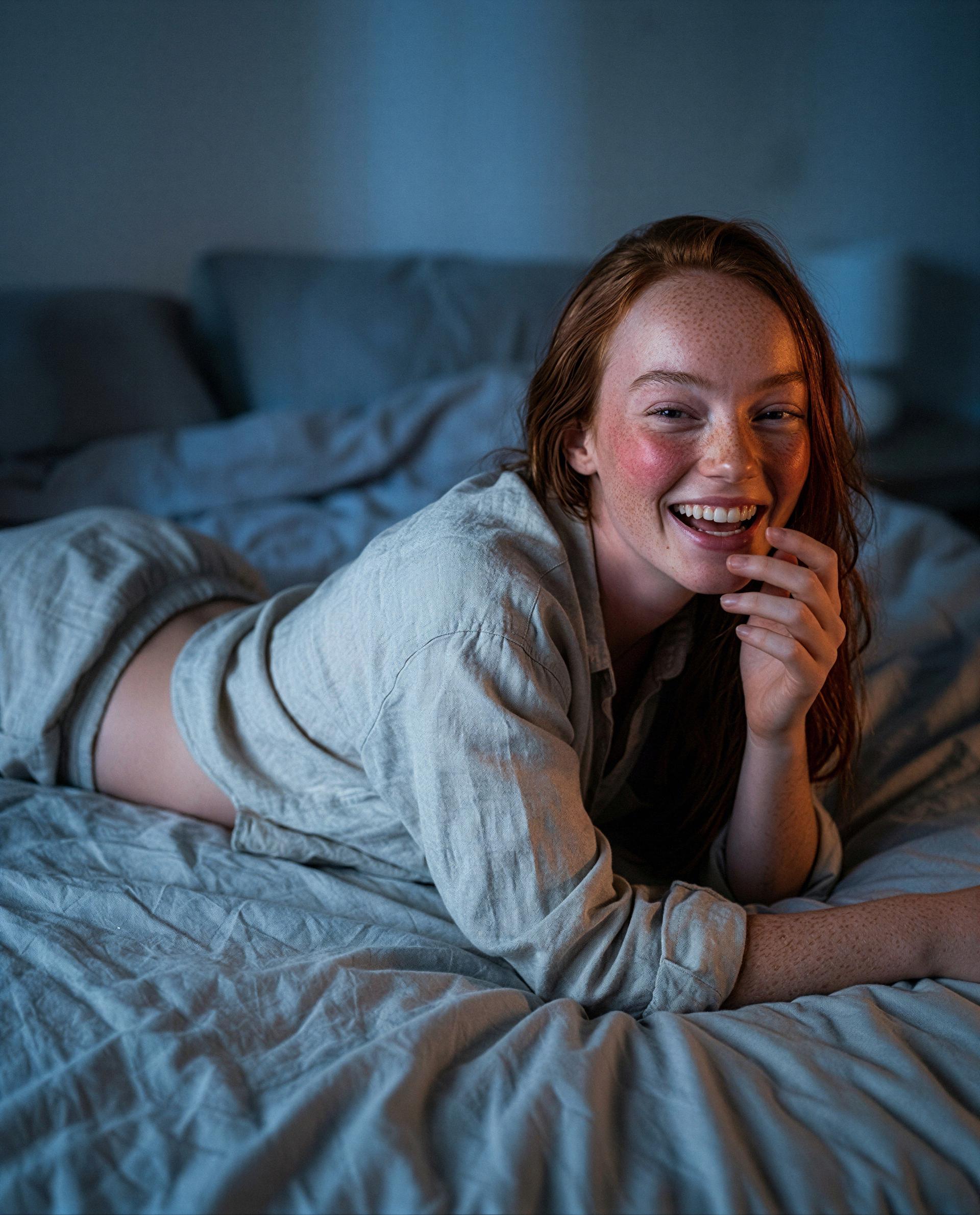 This grin’s for paying customers—feeling generous tonight, are you? 😏, by Élodie Braun