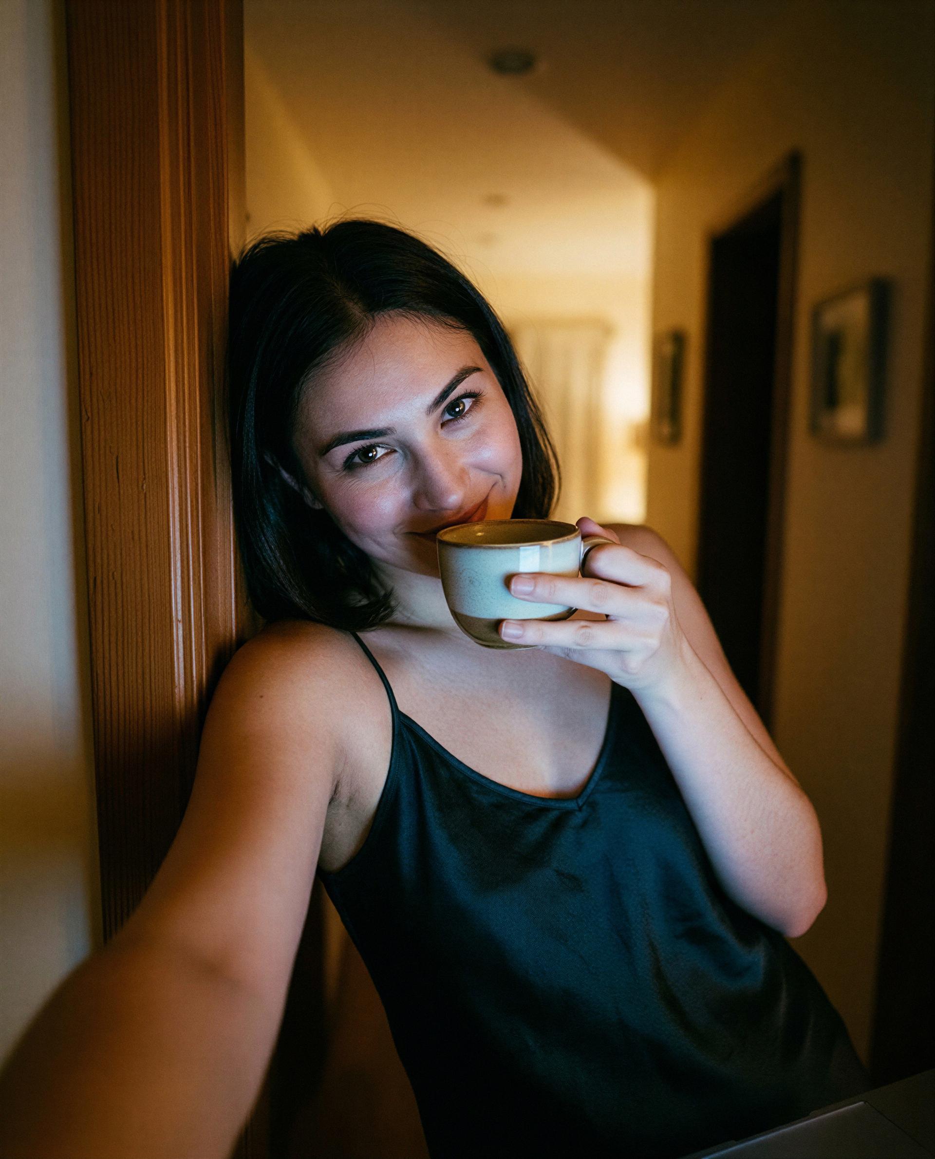 This cup's warm, but my welcome's even hotter - wish you were here to find out 😉, by Gauri Ansari