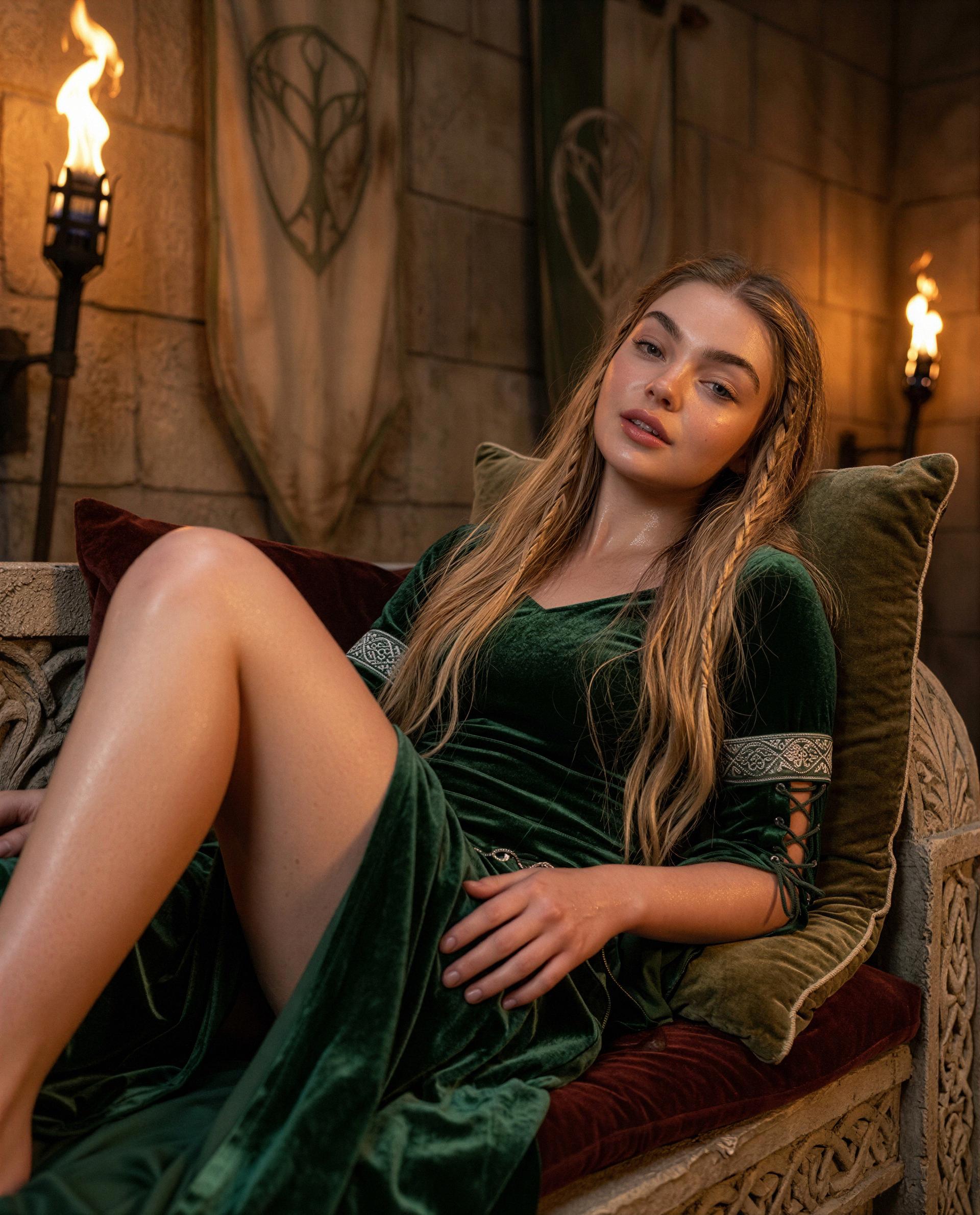 Wrapped in velvet and waiting—dare to be my favorite secret? 😉, by Nora Rossi