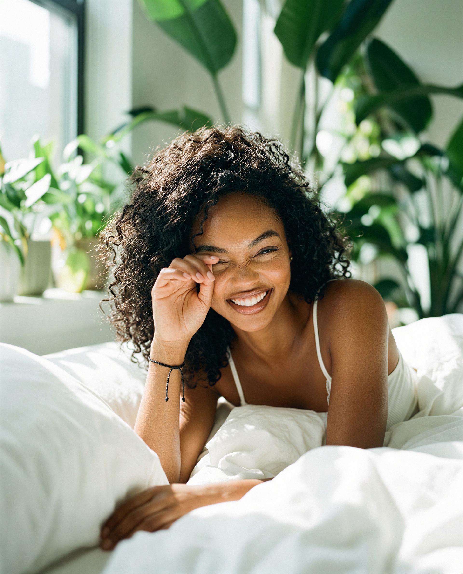 Jasmine Williams: Wrapped in cozy dreams and ready to play. 💫