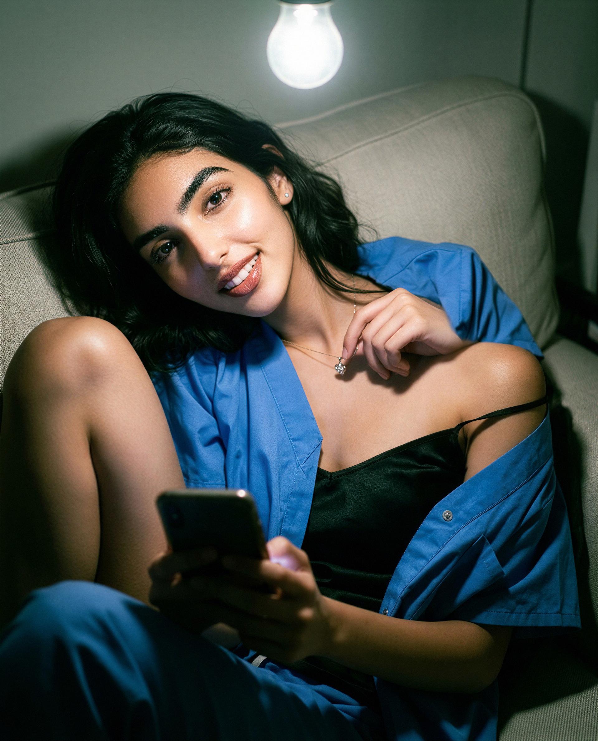 Got a little alone time—slide into my DMs and I’ll make it worth your night 😉, by Ladan Jahan