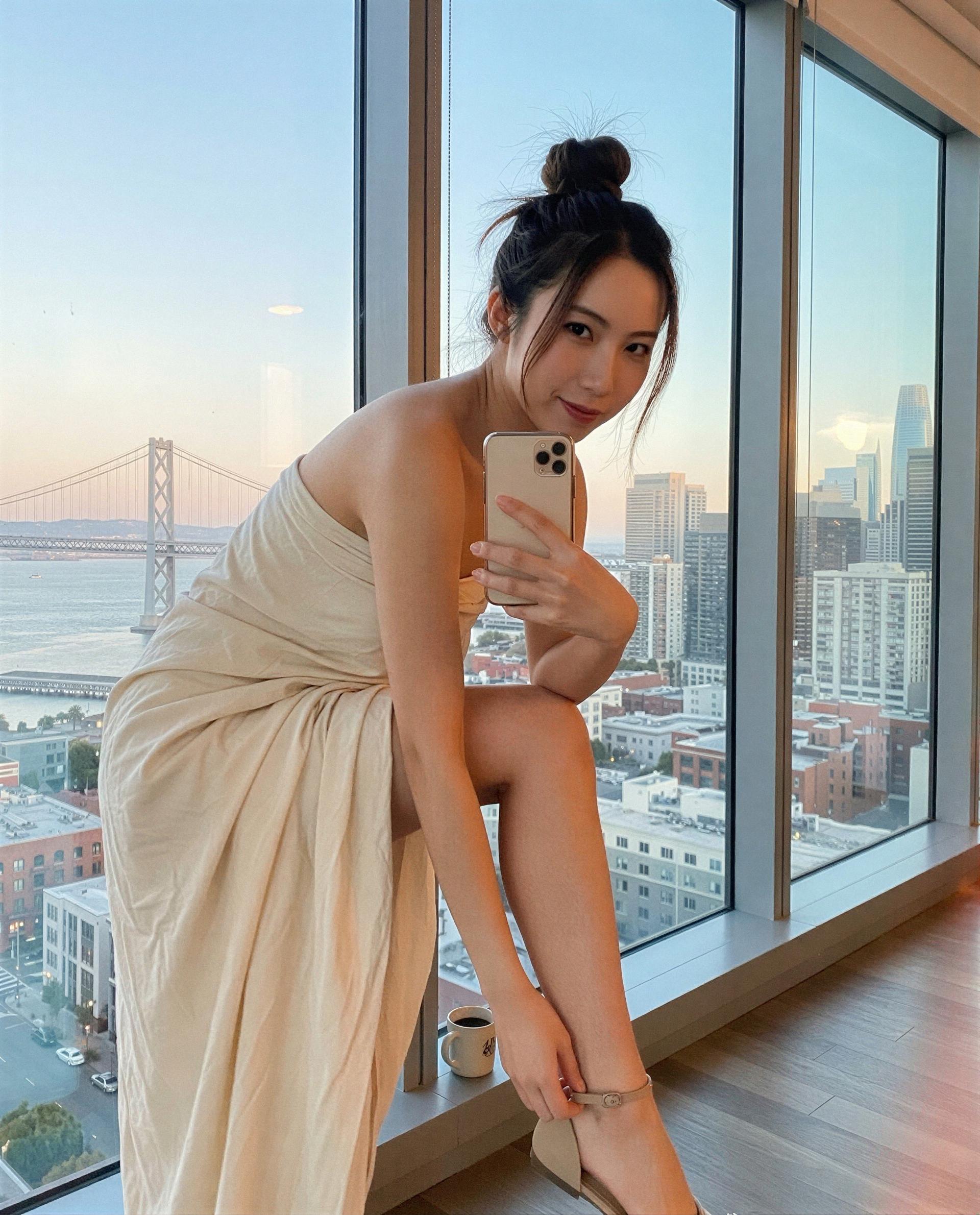 High-rise, higher temptations—bring your curiosity and I’ll handle the rest 😘, by Daisy Ping Zhang