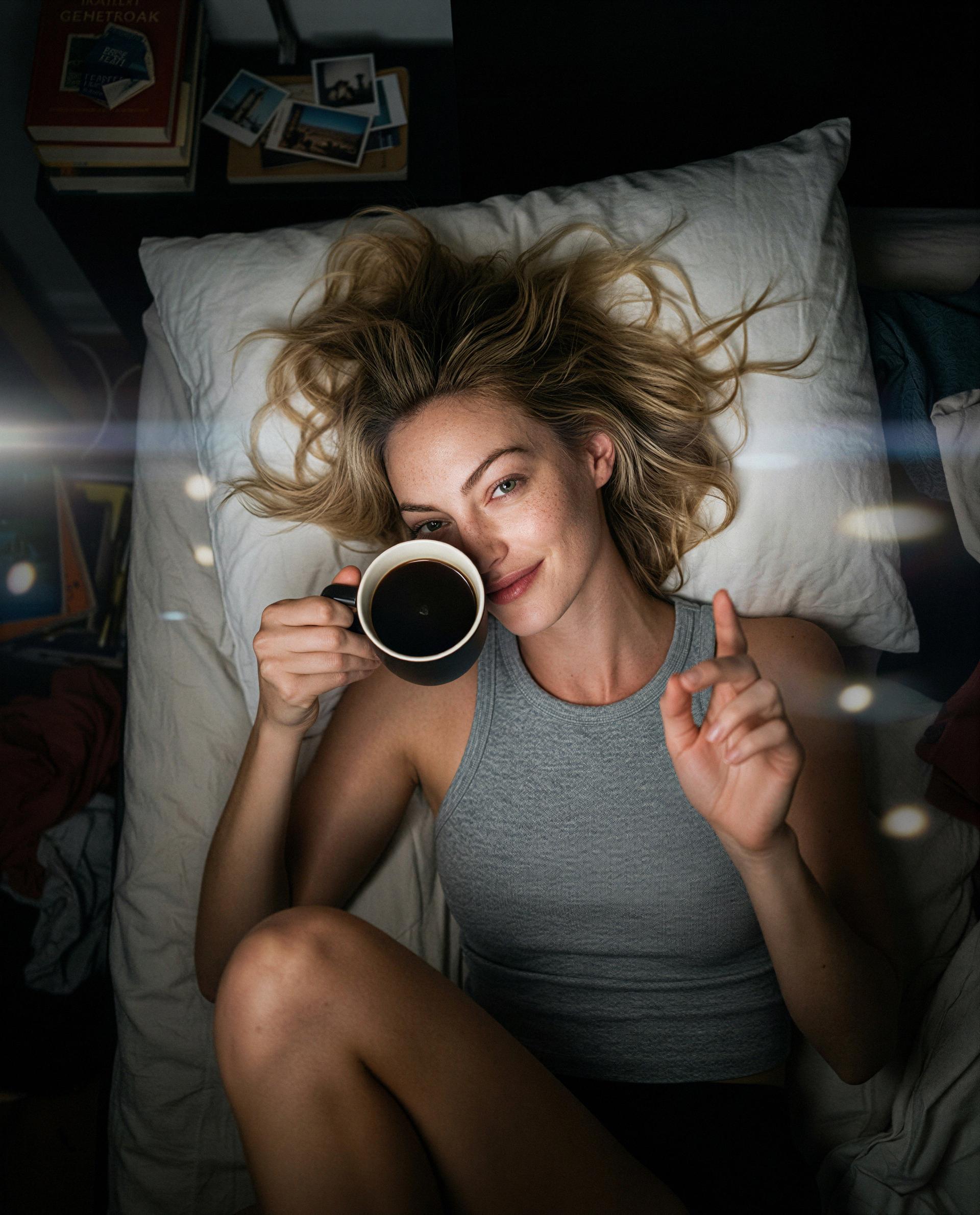Sip with me and I’ll show you why mornings can be dangerously delicious 😘☕️, by Emily Graham