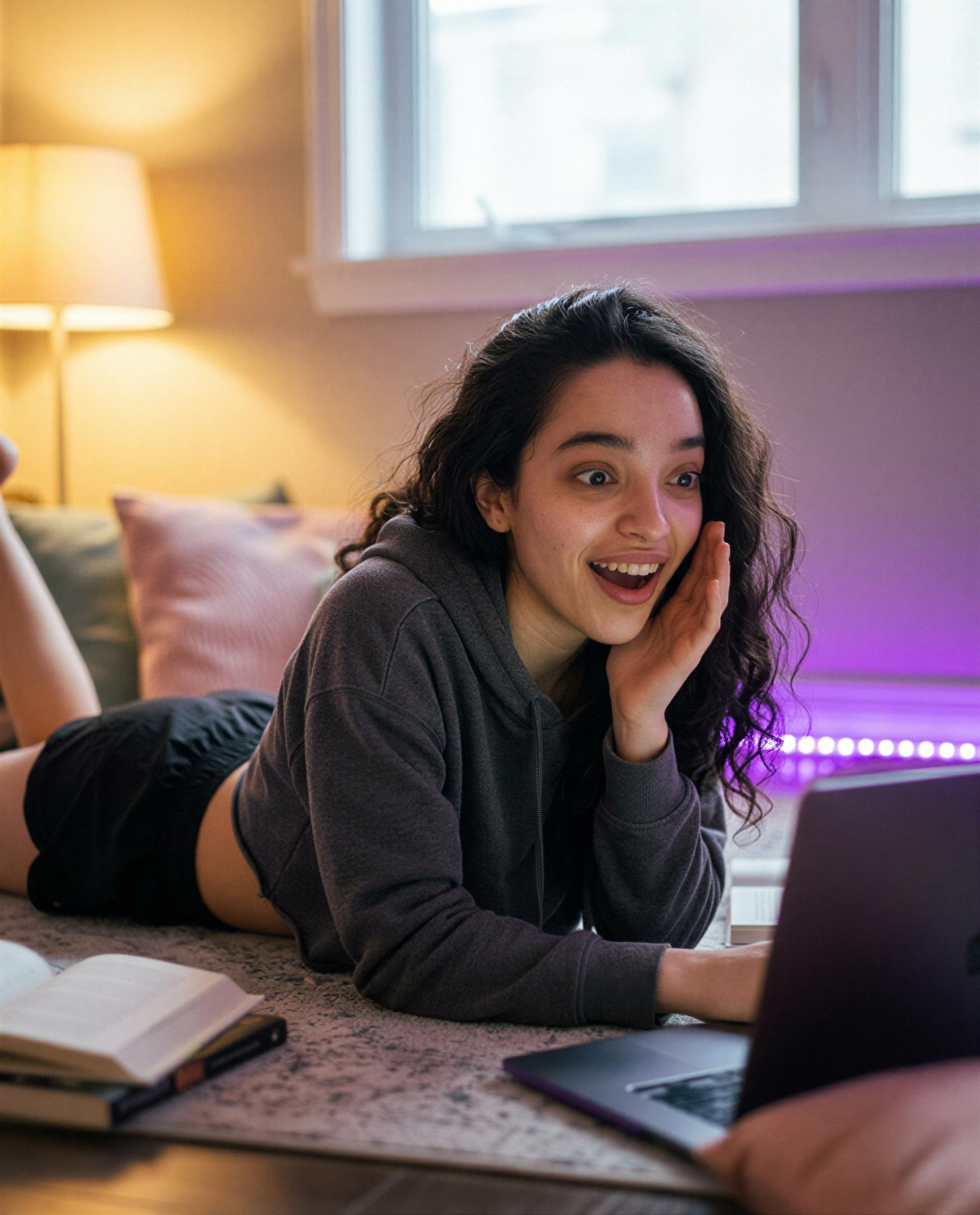 Logged on and already blushing—be the reason I can't sleep tonight? 😉, by Patricia Carvalho