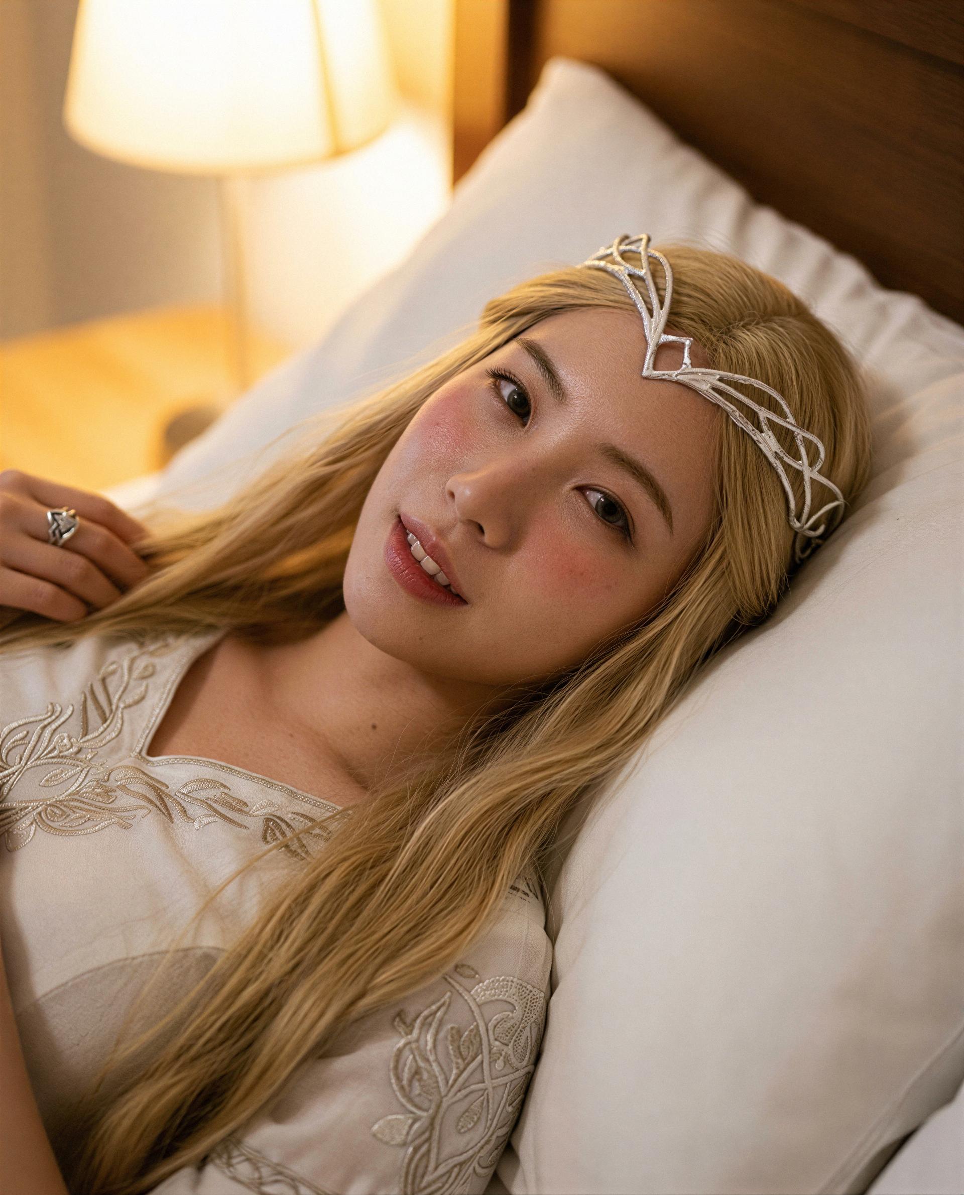 Lying in my private kingdom - want a one-on-one coronation, babe? 👑😘, by Daisy Ping Zhang